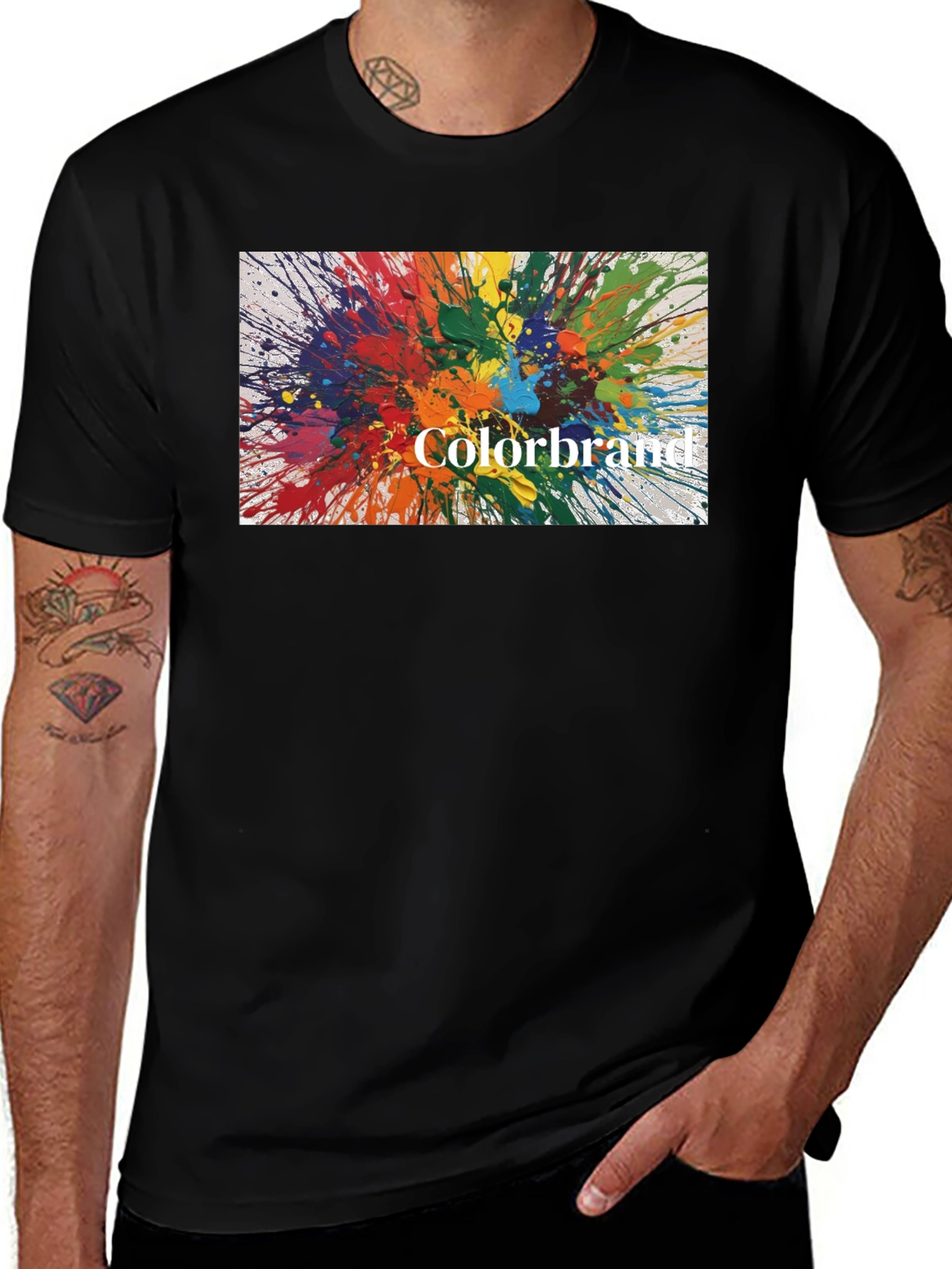 Variant 16 of Colorful Splash Graphic Tee - Colorbrand