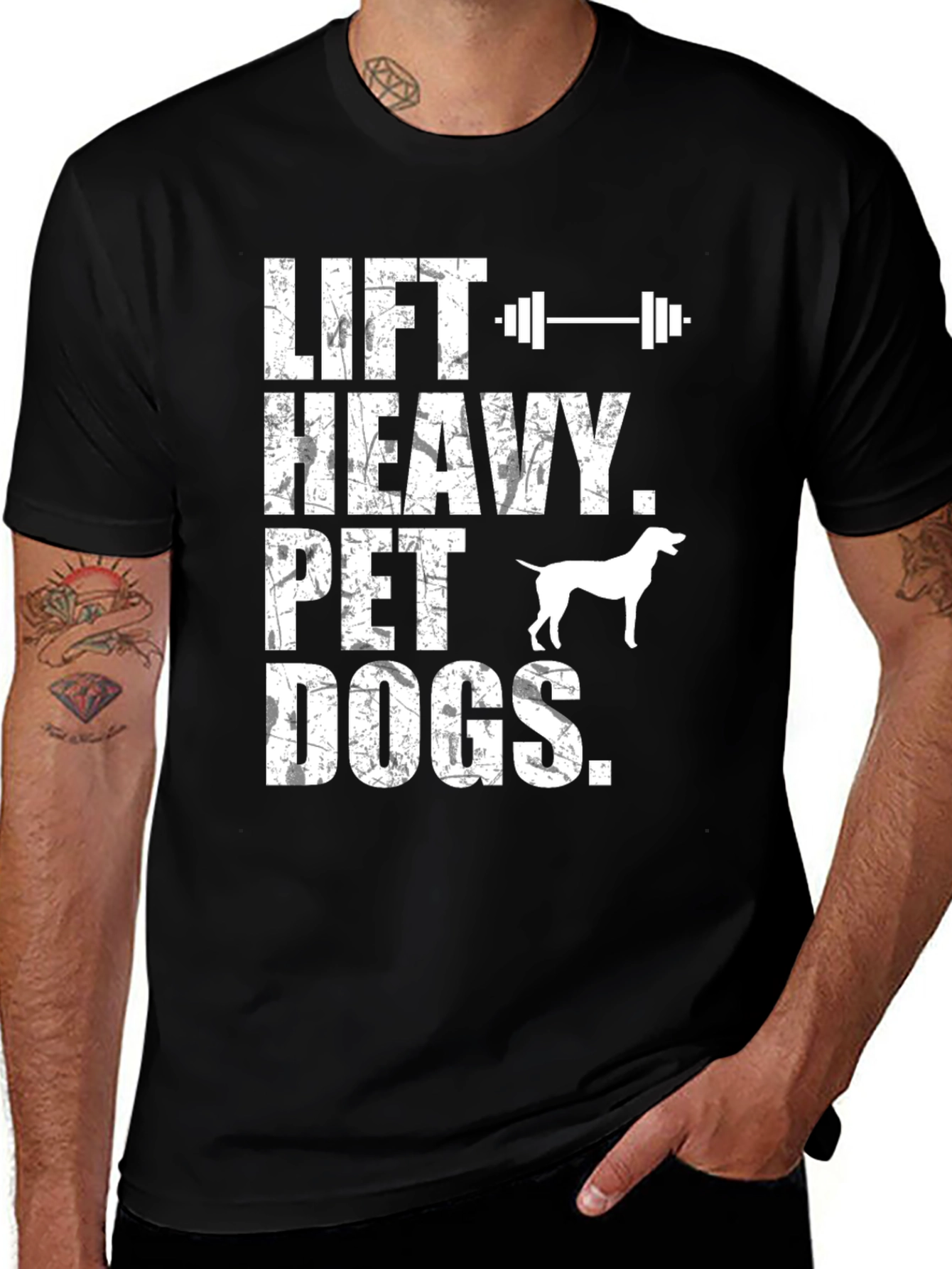 Variant 16 of Lift Heavy Pet Dogs Graphic T-Shirt