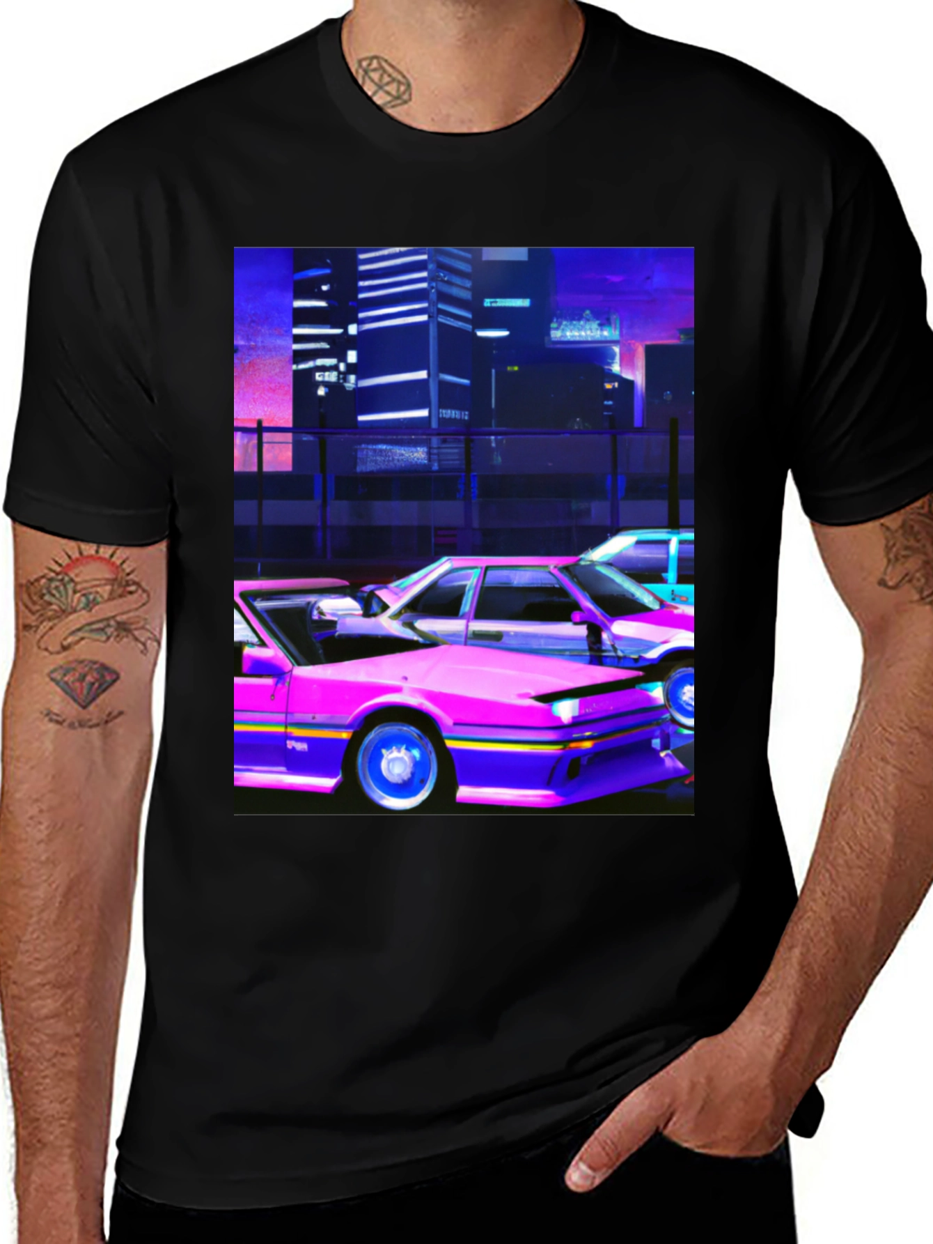 Variant 6 of Retro Wave Car T-Shirt