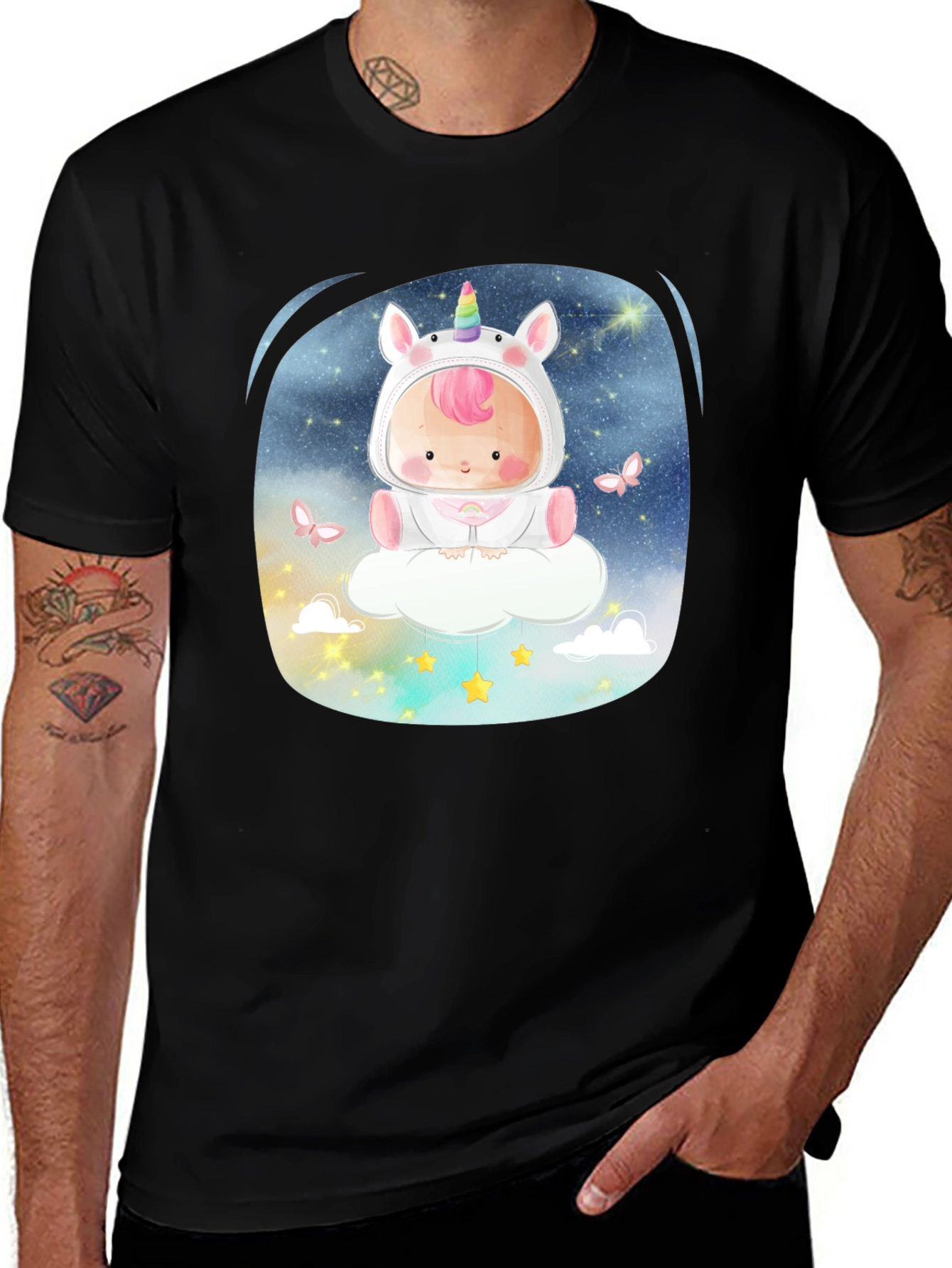 Variant 4 of Unicorn Baby Graphic Tee - Soft Cotton Blend
