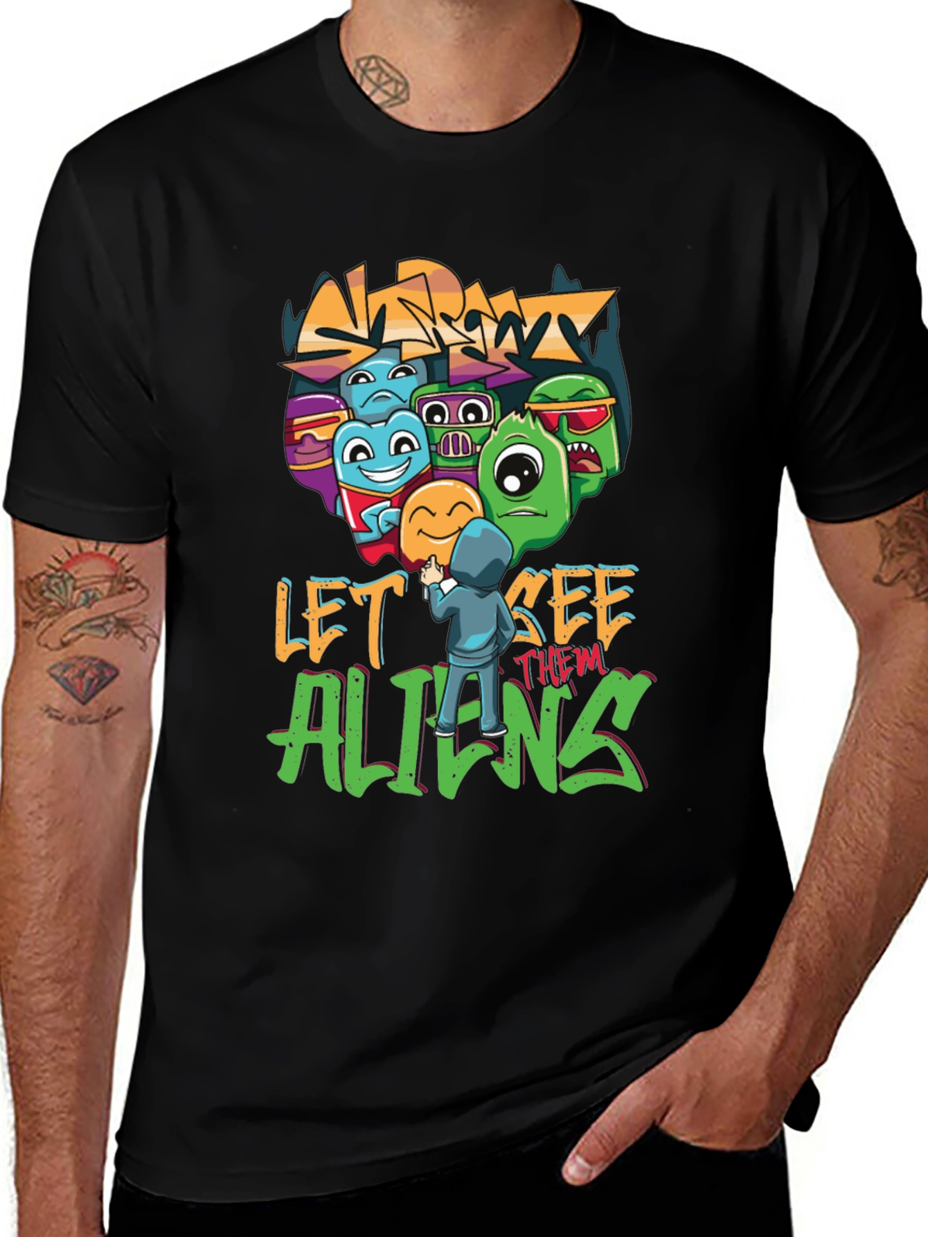Variant 17 of Let See Them Aliens Graphic T-Shirt