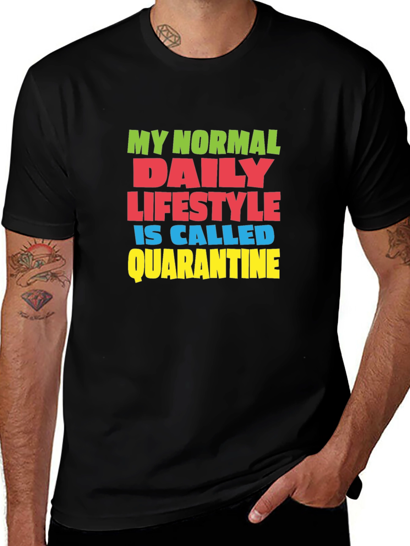Variant 15 of Quarantine Lifestyle Graphic Tee -  Comfortable Cotton T-Shirt