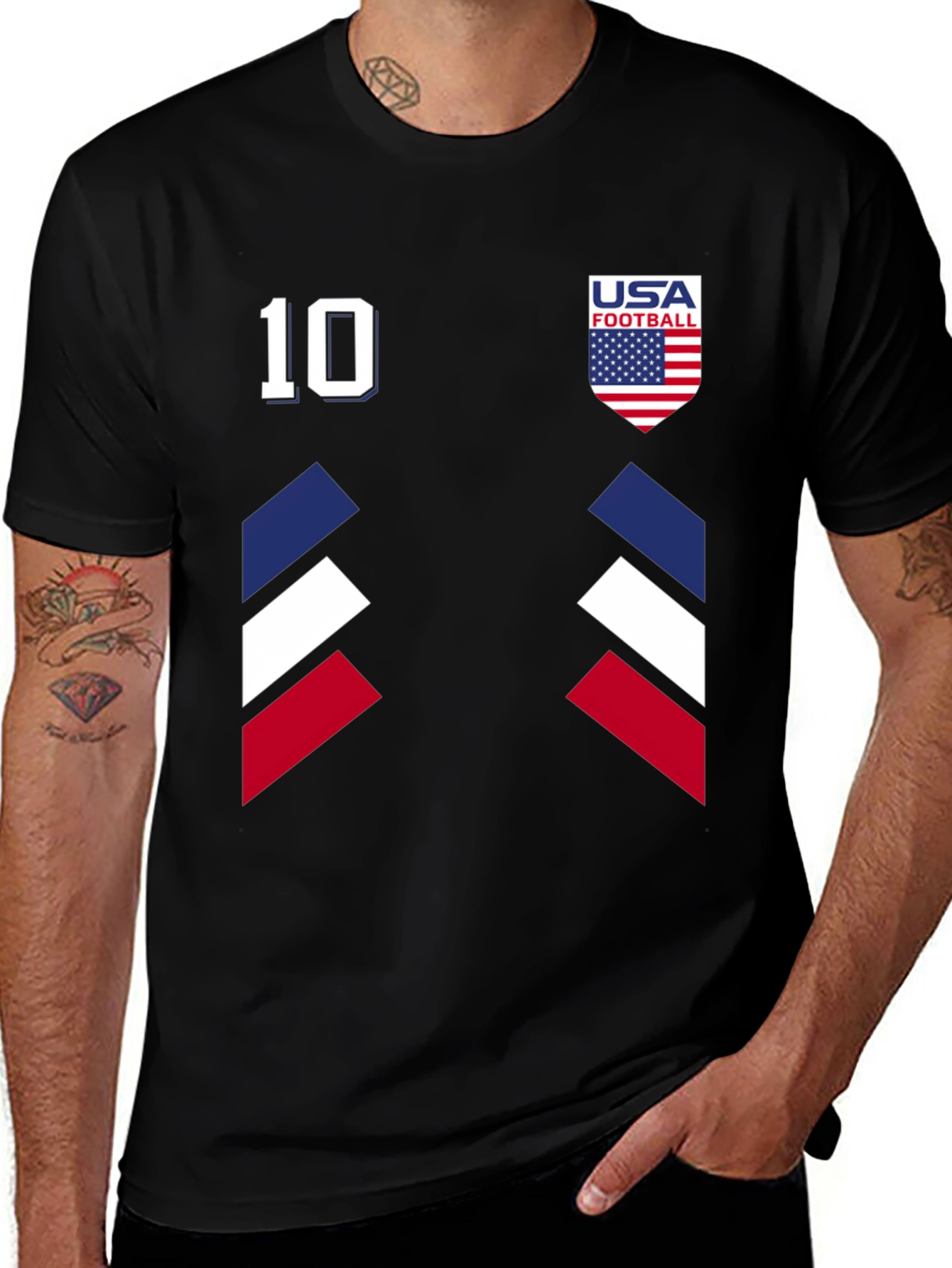 USA Soccer Jersey Style T-Shirt - Number 10