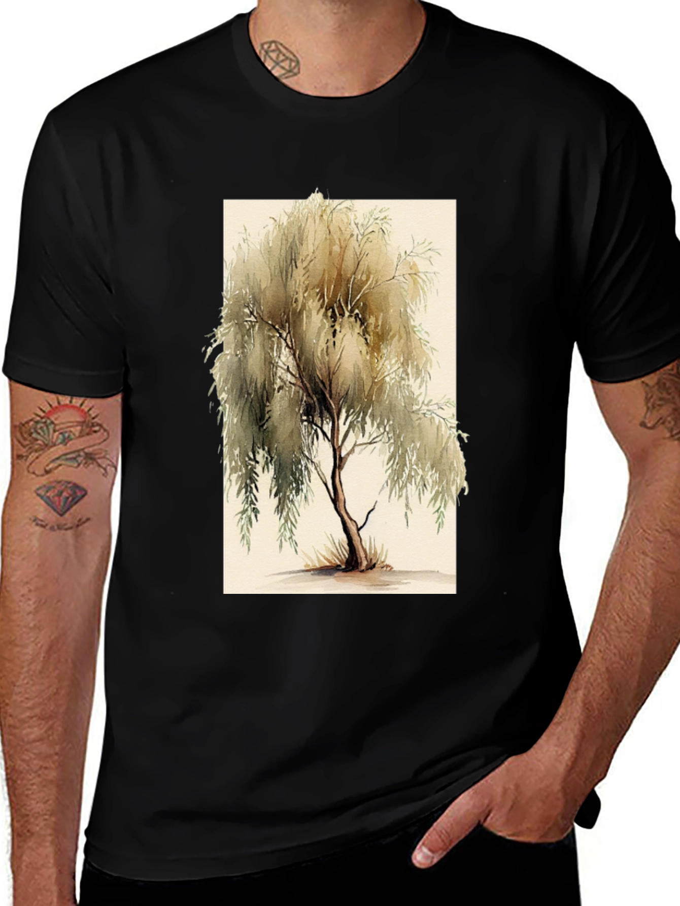 Willow Tree Graphic Tee - Stylish Nature Design