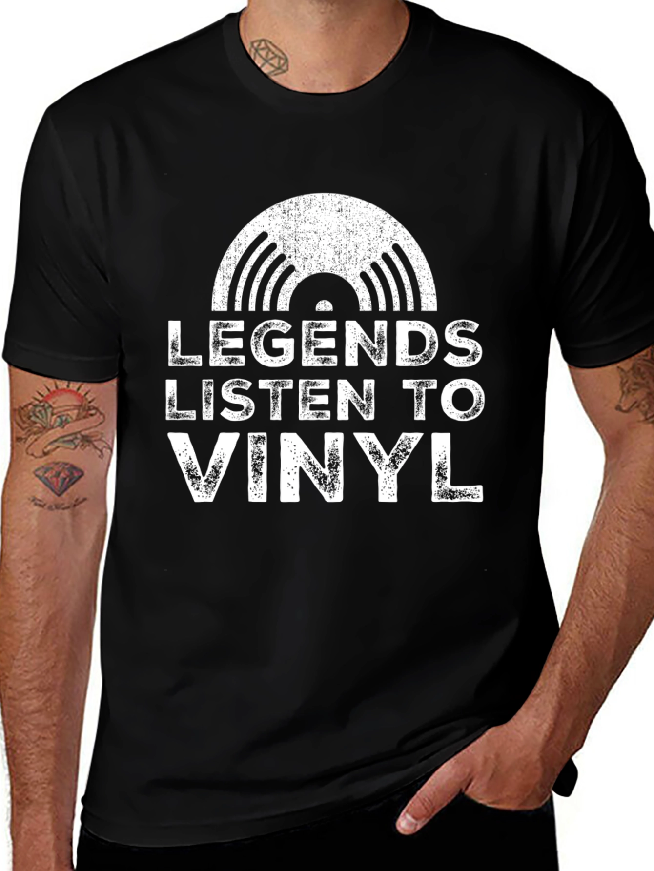 Variant 7 of Legends Listen to Vinyl Graphic T-Shirt