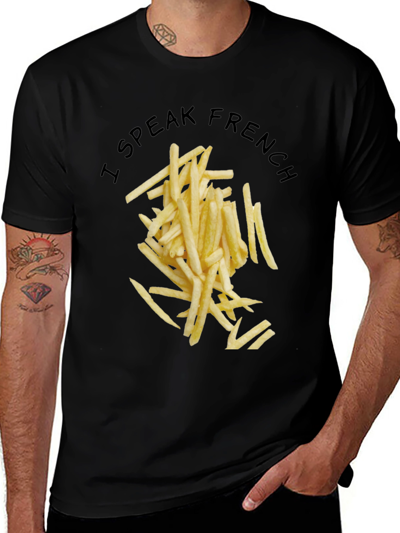 Variant 2 of I Speak French Fries Graphic T-Shirt