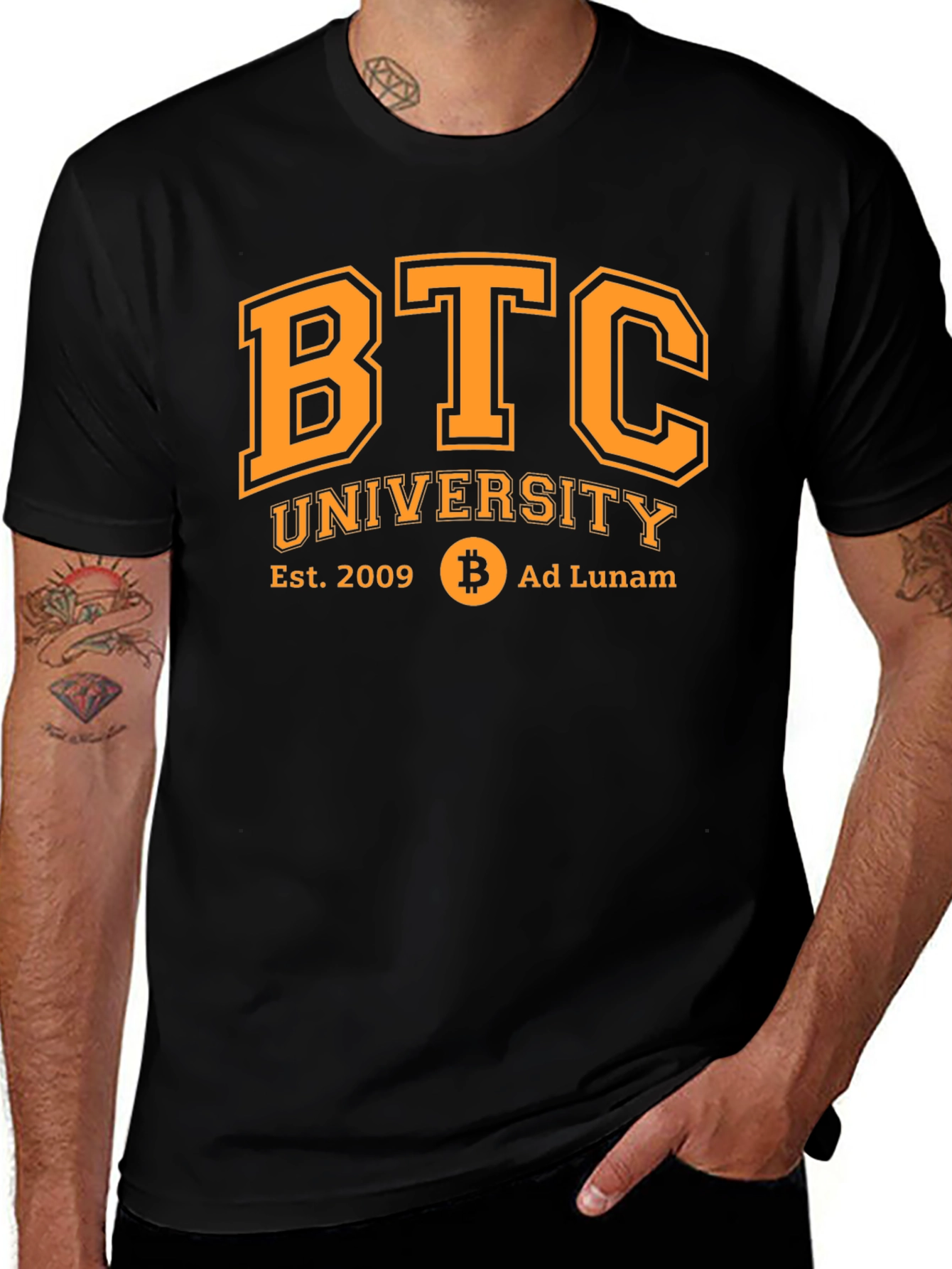 BTC University T-Shirt - Bitcoin College Graphic Tee