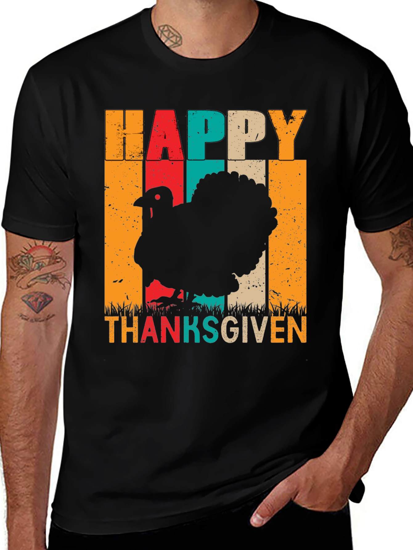 Variant 8 of Happy Thanksgiving Turkey T-Shirt