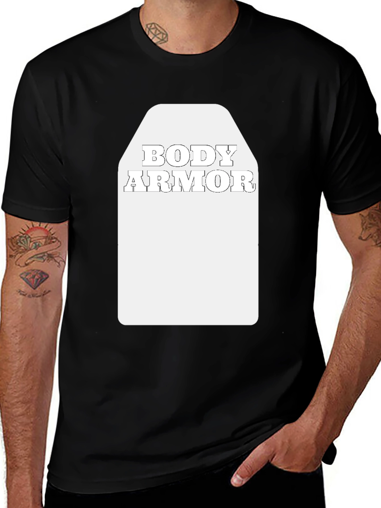 Variant 11 of Body Armor Graphic T-Shirt - Black