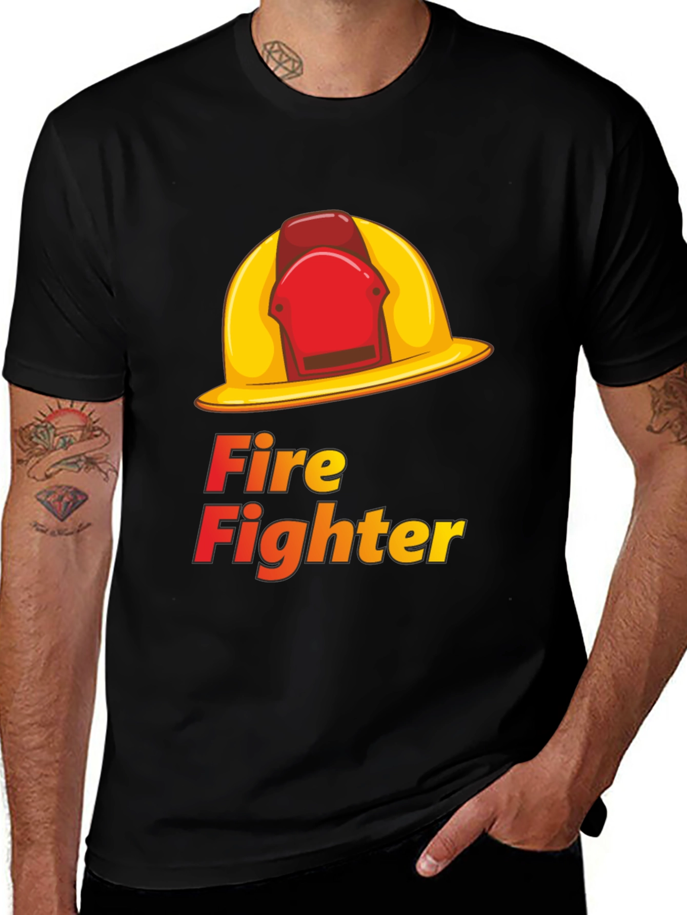 Variant 12 of Firefighter Helmet T-Shirt - Heroic Design
