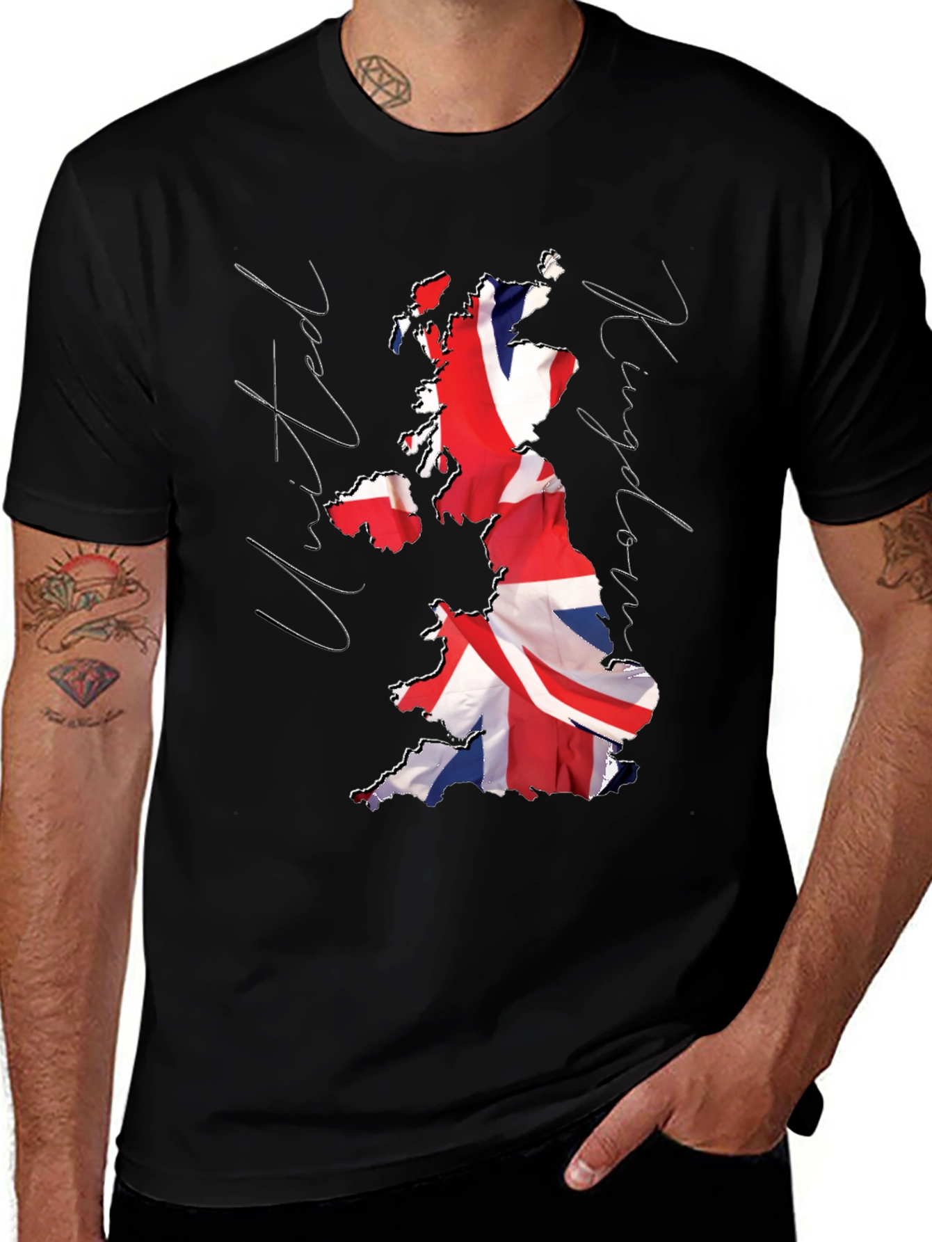 Union Jack Map T-Shirt - United Kingdom Pride