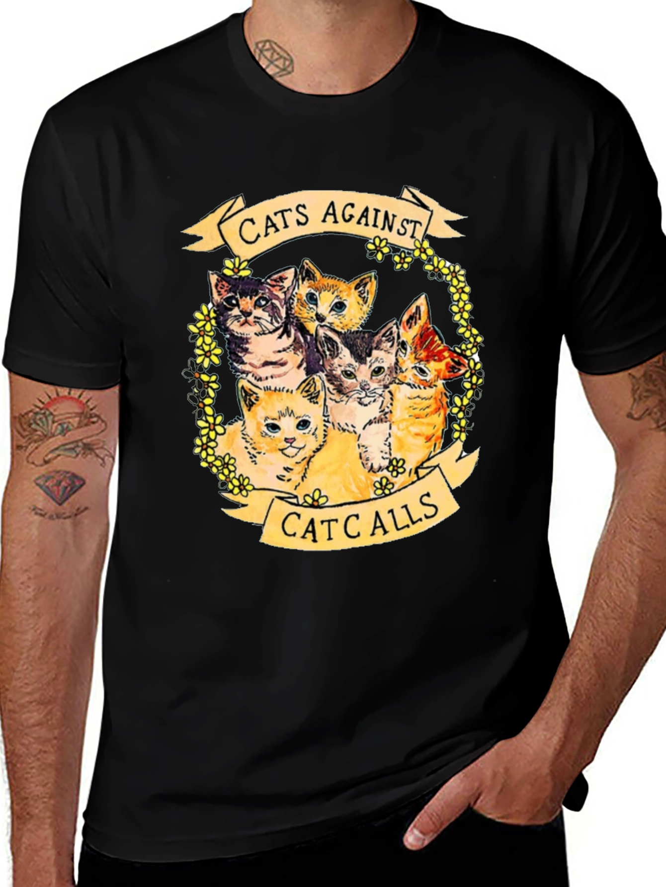 Variant 29 of Cats Against Catcalls Graphic T-Shirt