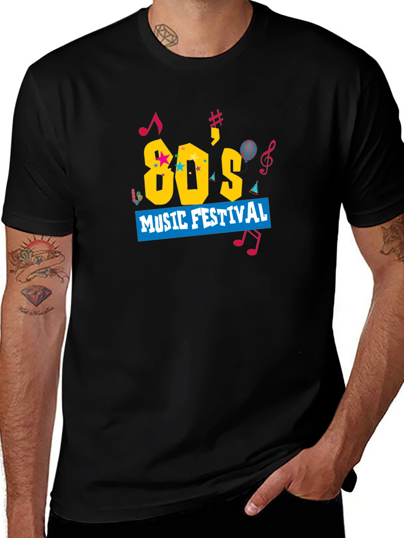 Variant 30 of 80's Music Festival Graphic Tee - Retro Style
