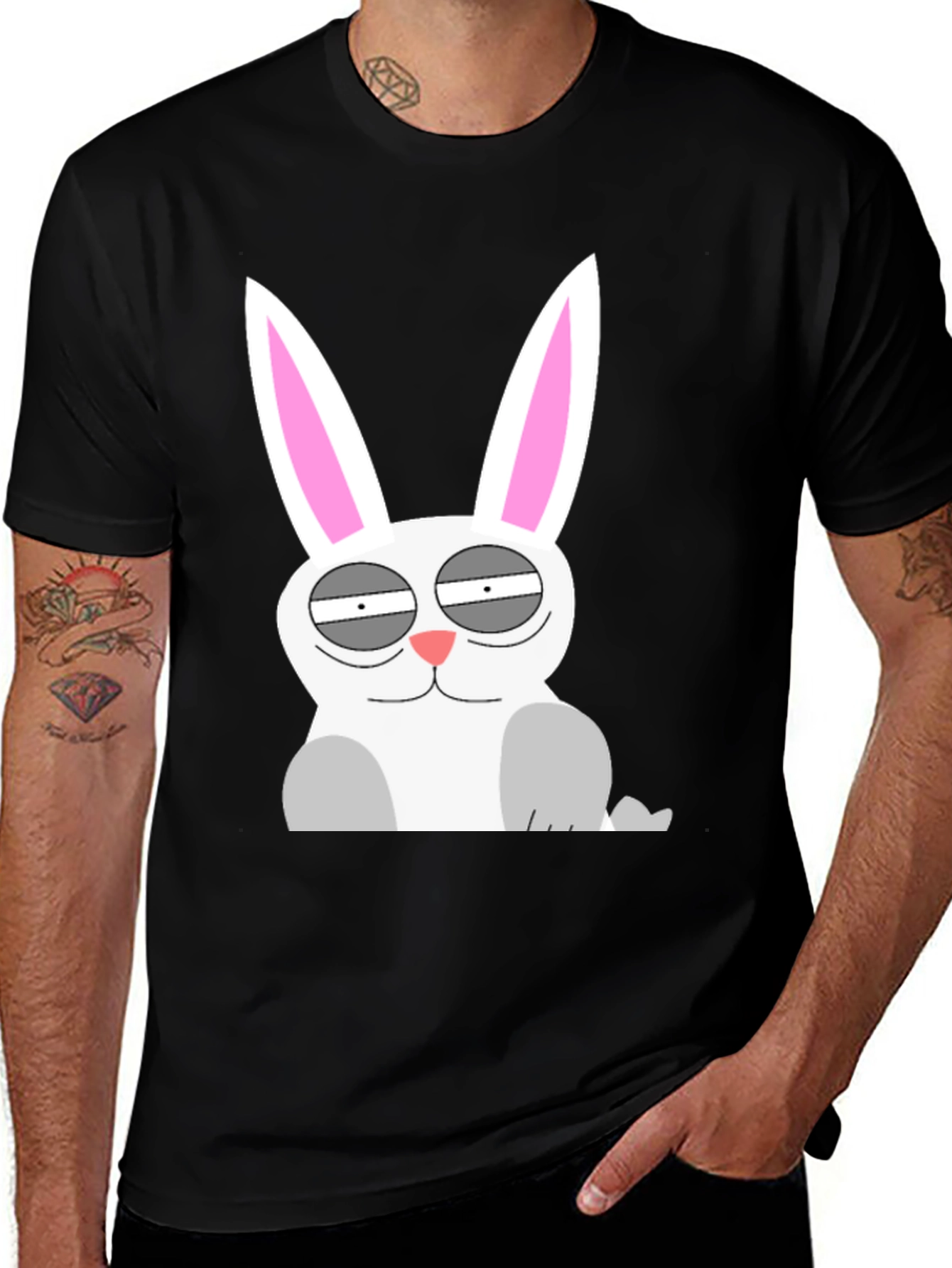 Variant 26 of Funny Rabbit Graphic Print Men's T-Shirt