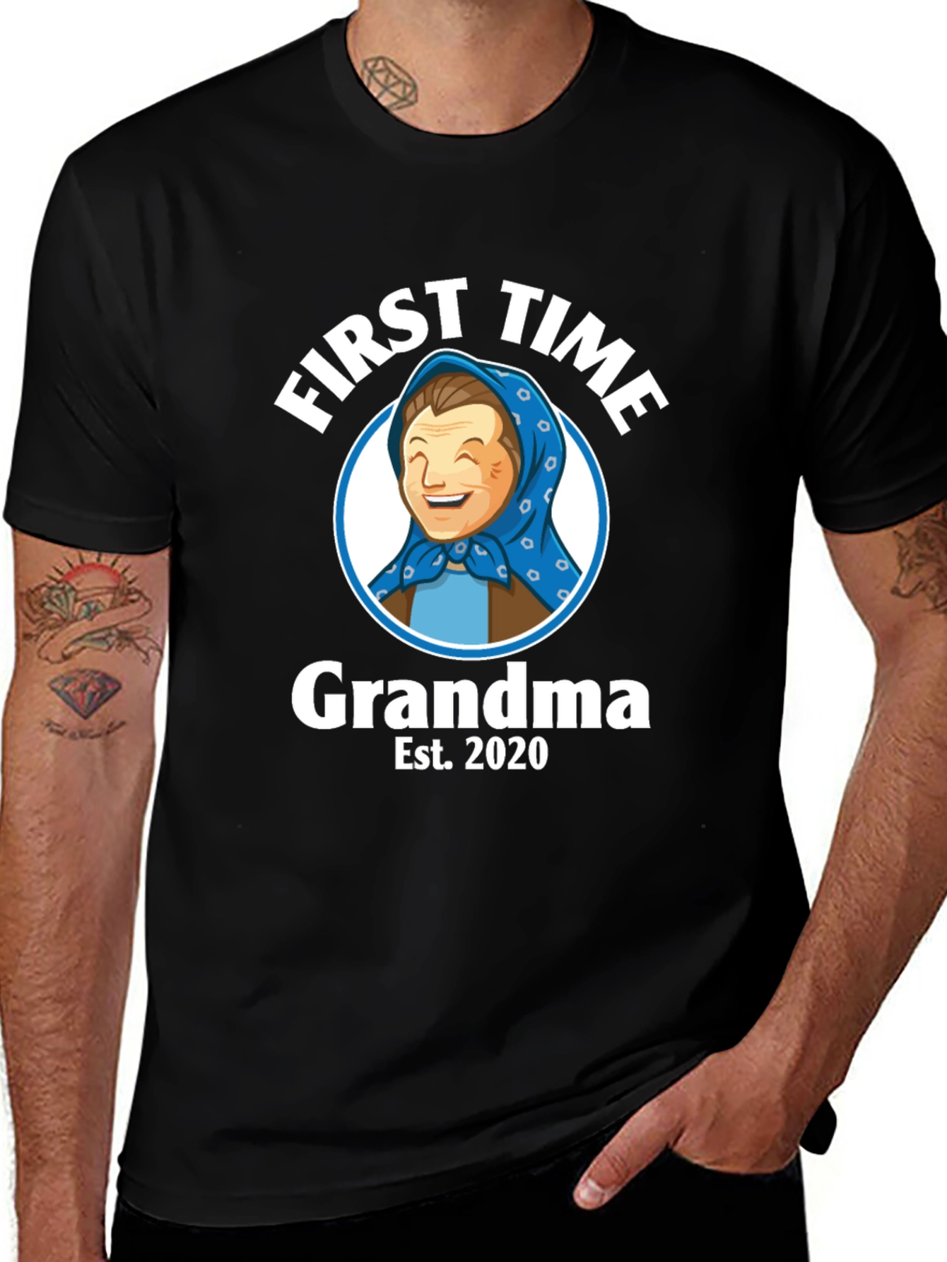 Variant 6 of First Time Grandma Est. 2020 Graphic T-Shirt
