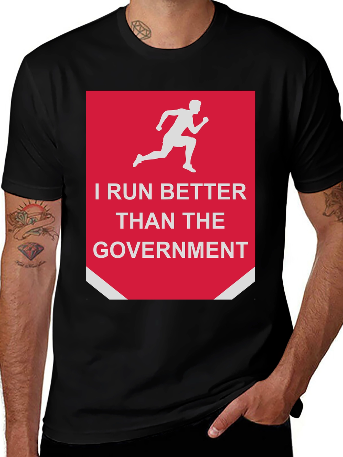 Variant 14 of I Run Better Than The Government Graphic Tee