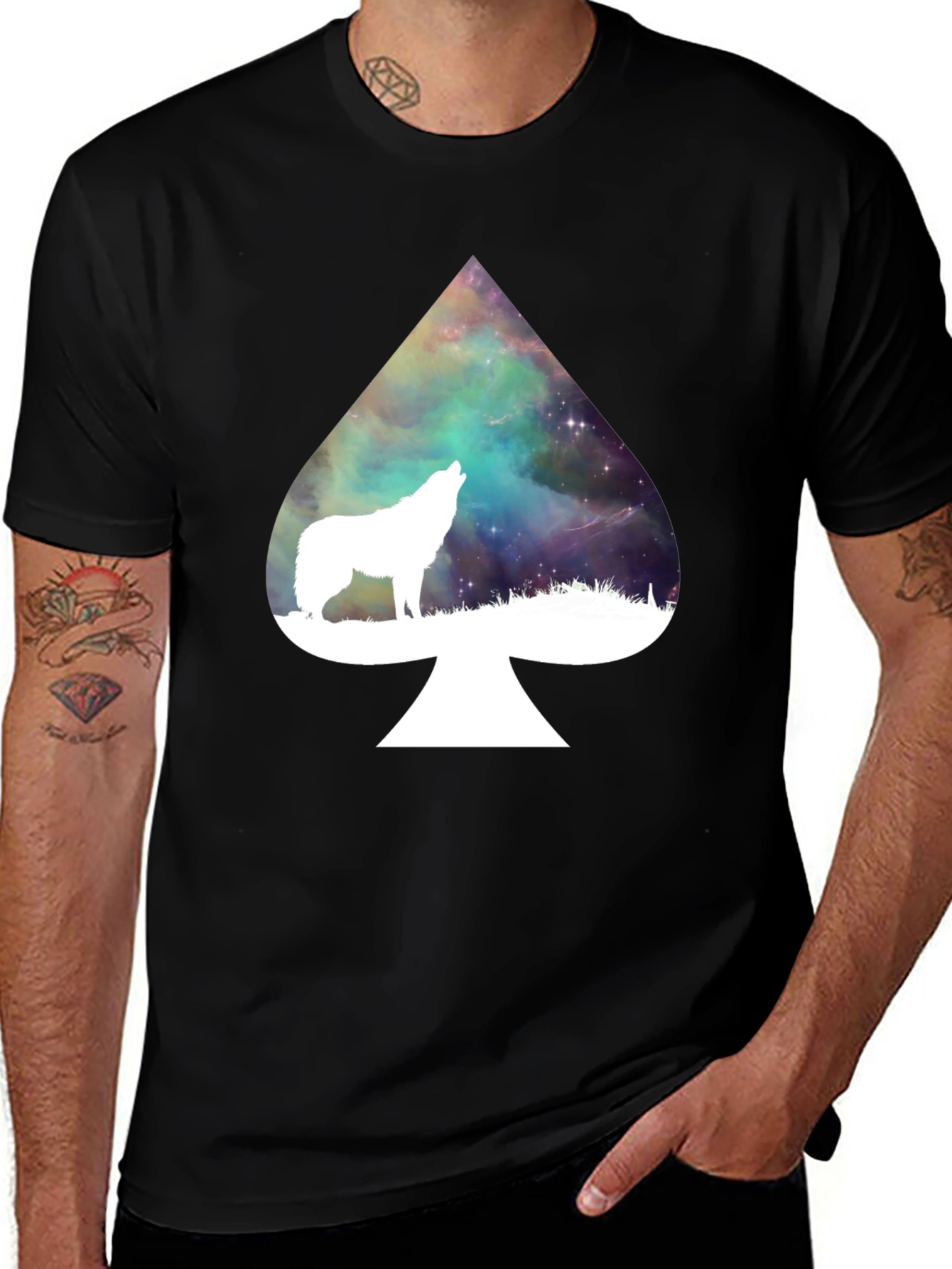 Variant 16 of Wolf Spade T-Shirt - Galaxy Design