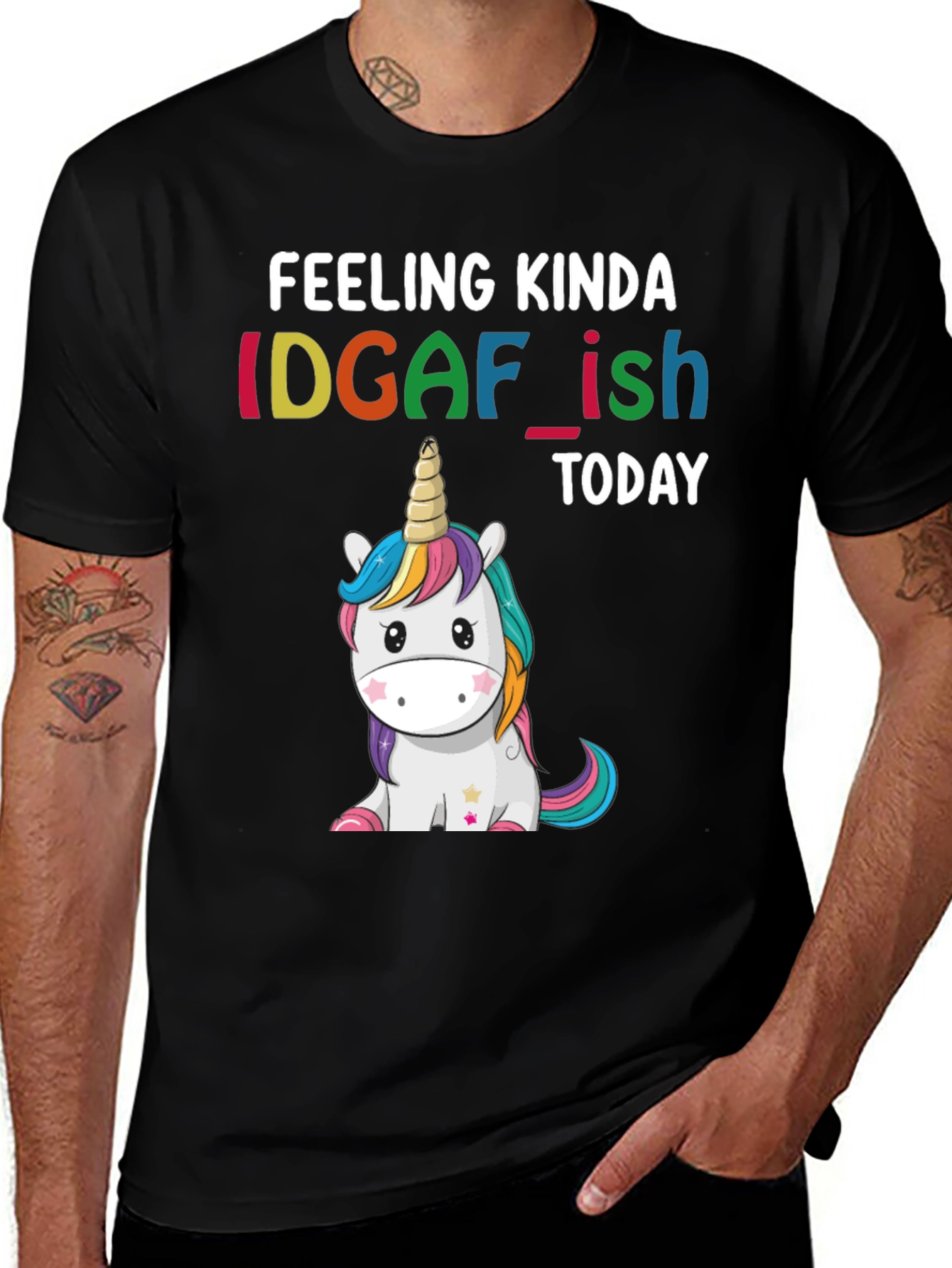 Variant 12 of IDGAF-ish Unicorn Graphic Tee