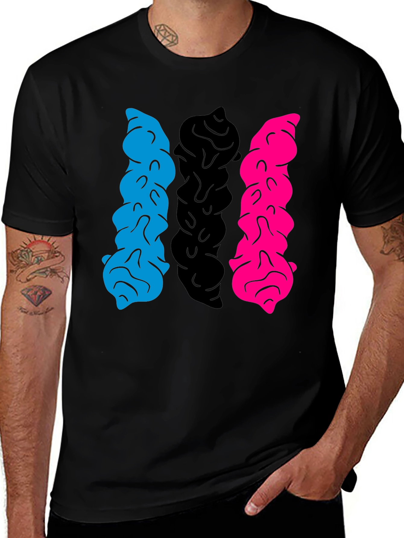 Variant 15 of Unique Graphic T-Shirt - Abstract Design, Bold Colors