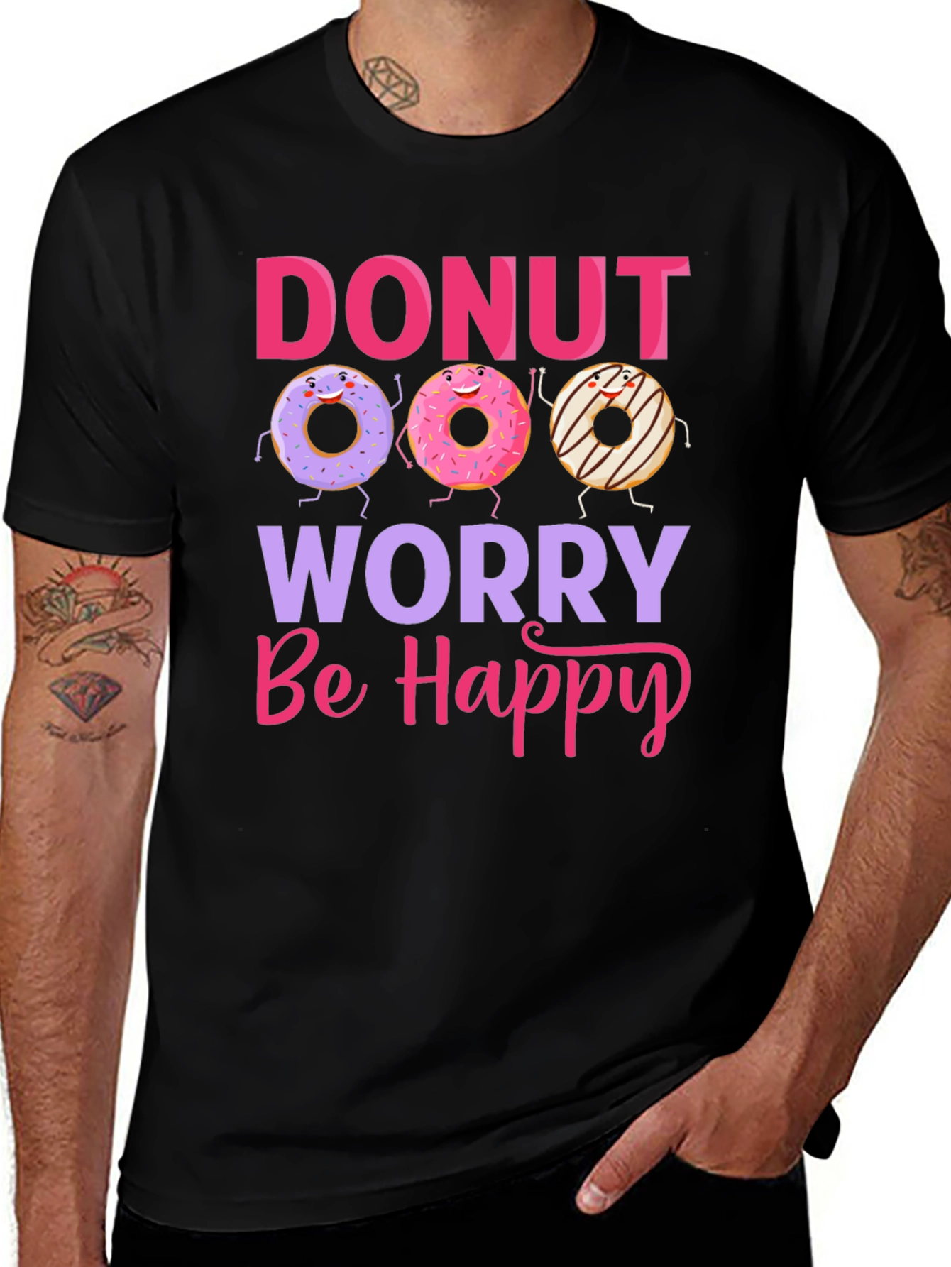Donut Worry Be Happy Graphic Tee