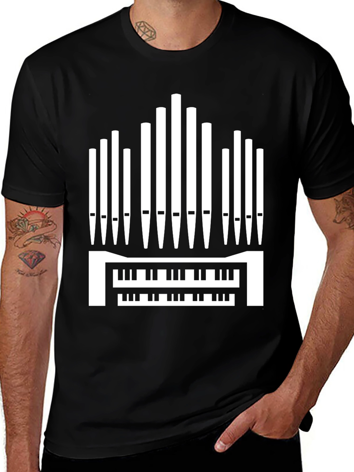 Variant 8 of Organ Music T-Shirt - Black