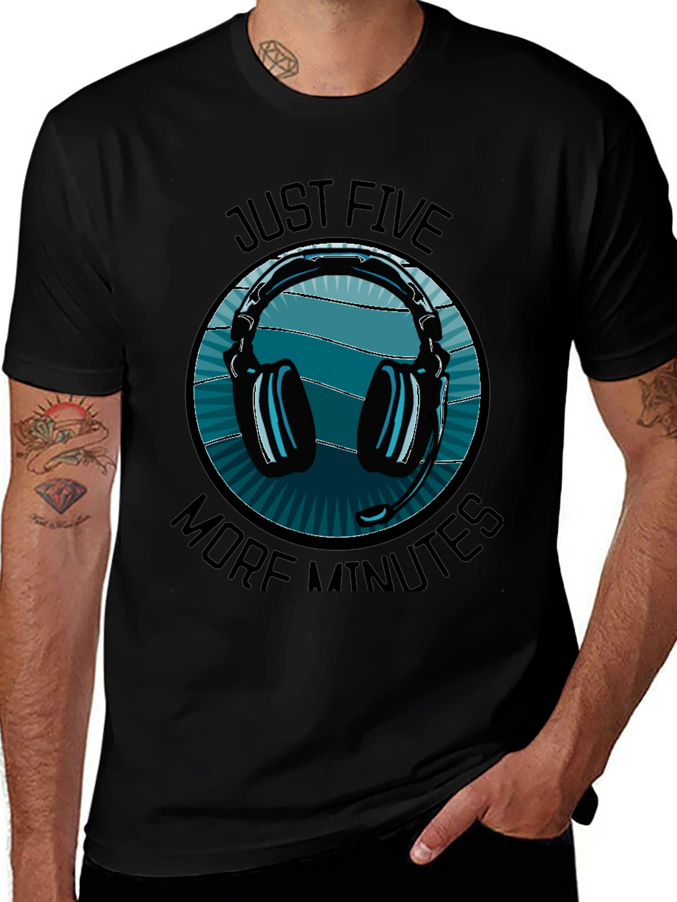 Variant 10 of Just Five More Minutes Gaming Headset T-Shirt