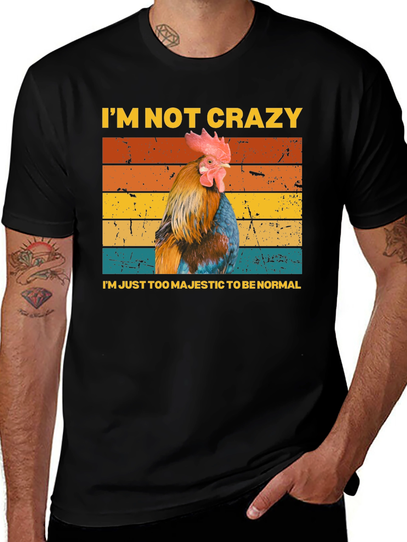 Variant 24 of Majestic Chicken T-Shirt - I'm Not Crazy