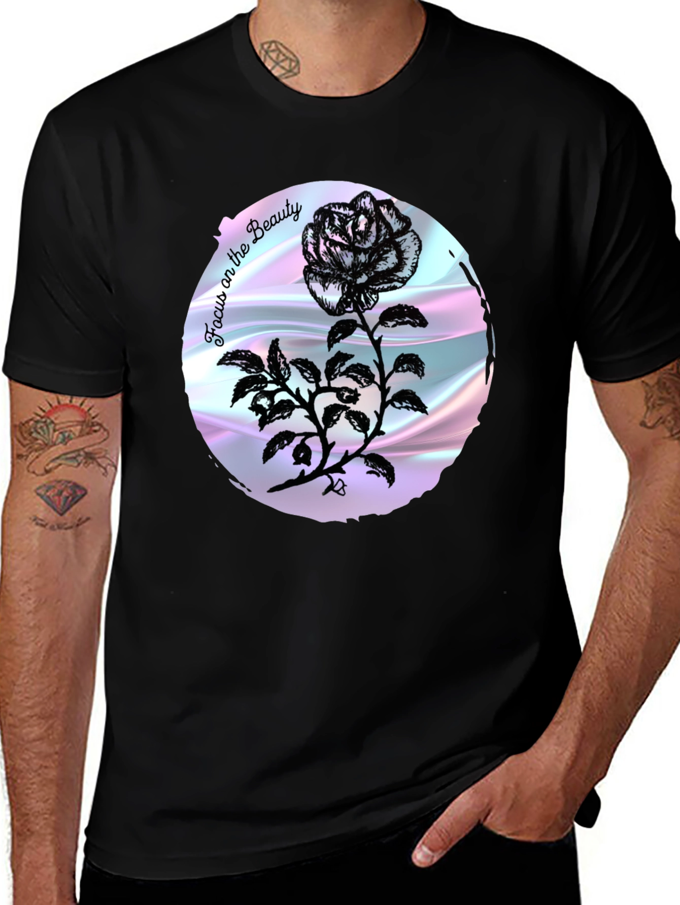 Variant 3 of Focus on the Beauty Rose Graphic Tee