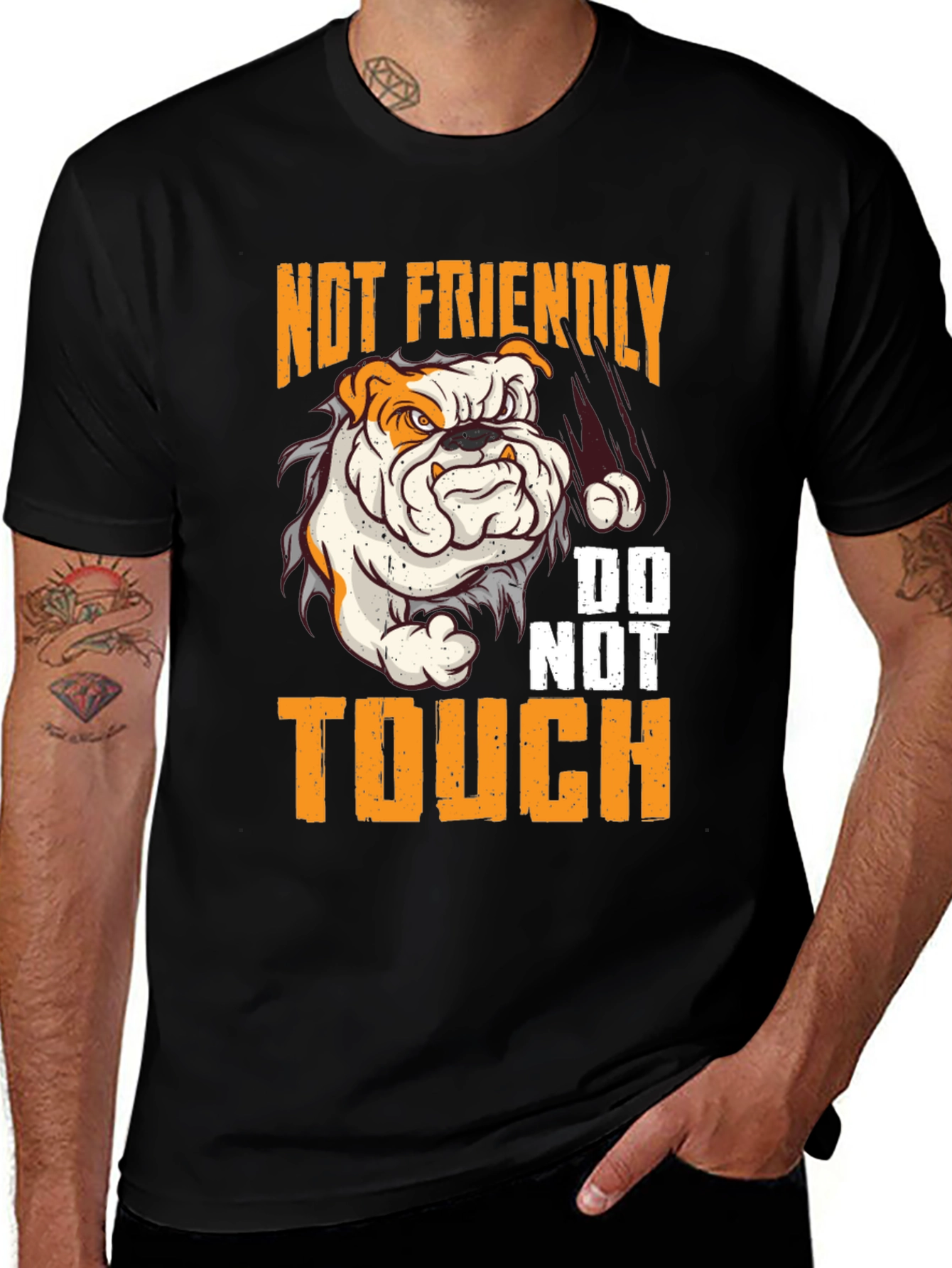 Variant 29 of Not Friendly Bulldog Graphic Tee