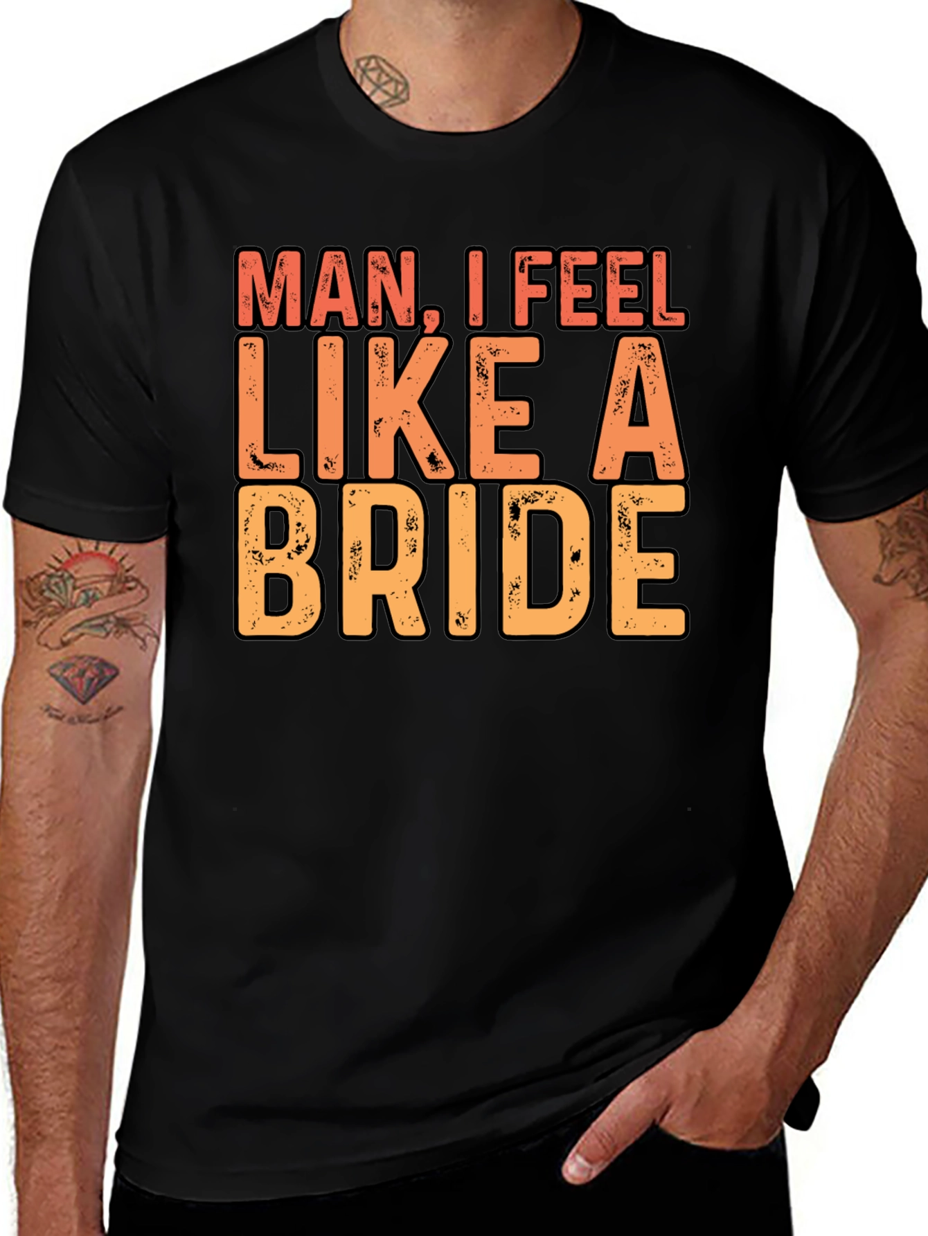 Variant 15 of Man I Feel Like A Bride Black T-Shirt
