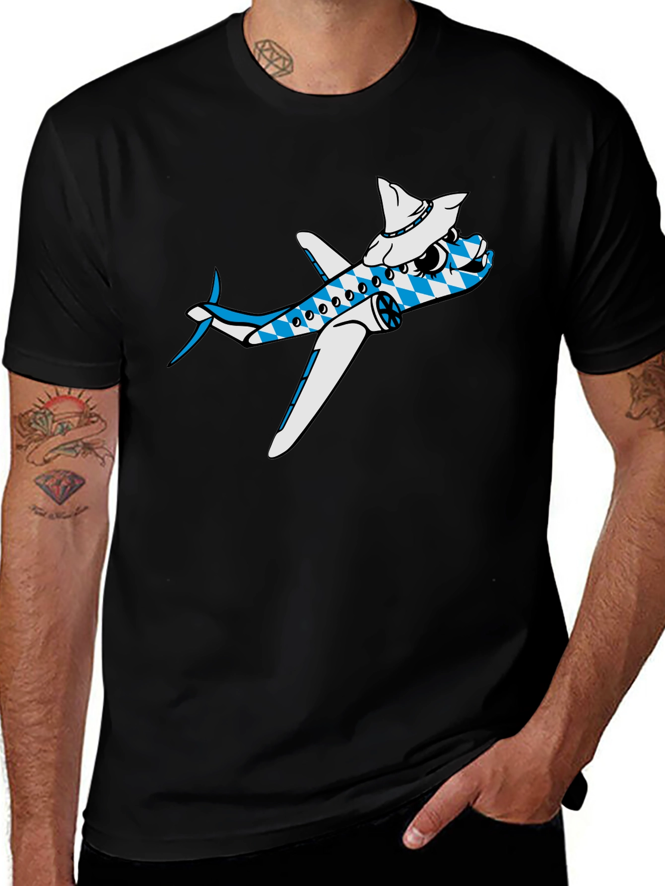 Novelty Cartoon Airplane Tee