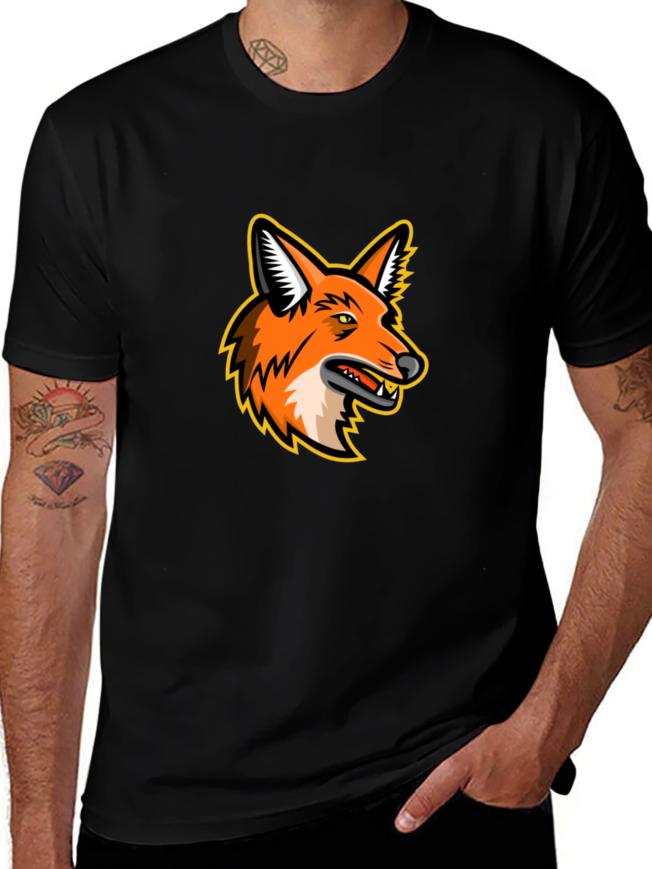 Variant 9 of Fox Graphic T-Shirt - Men's Black Tee
