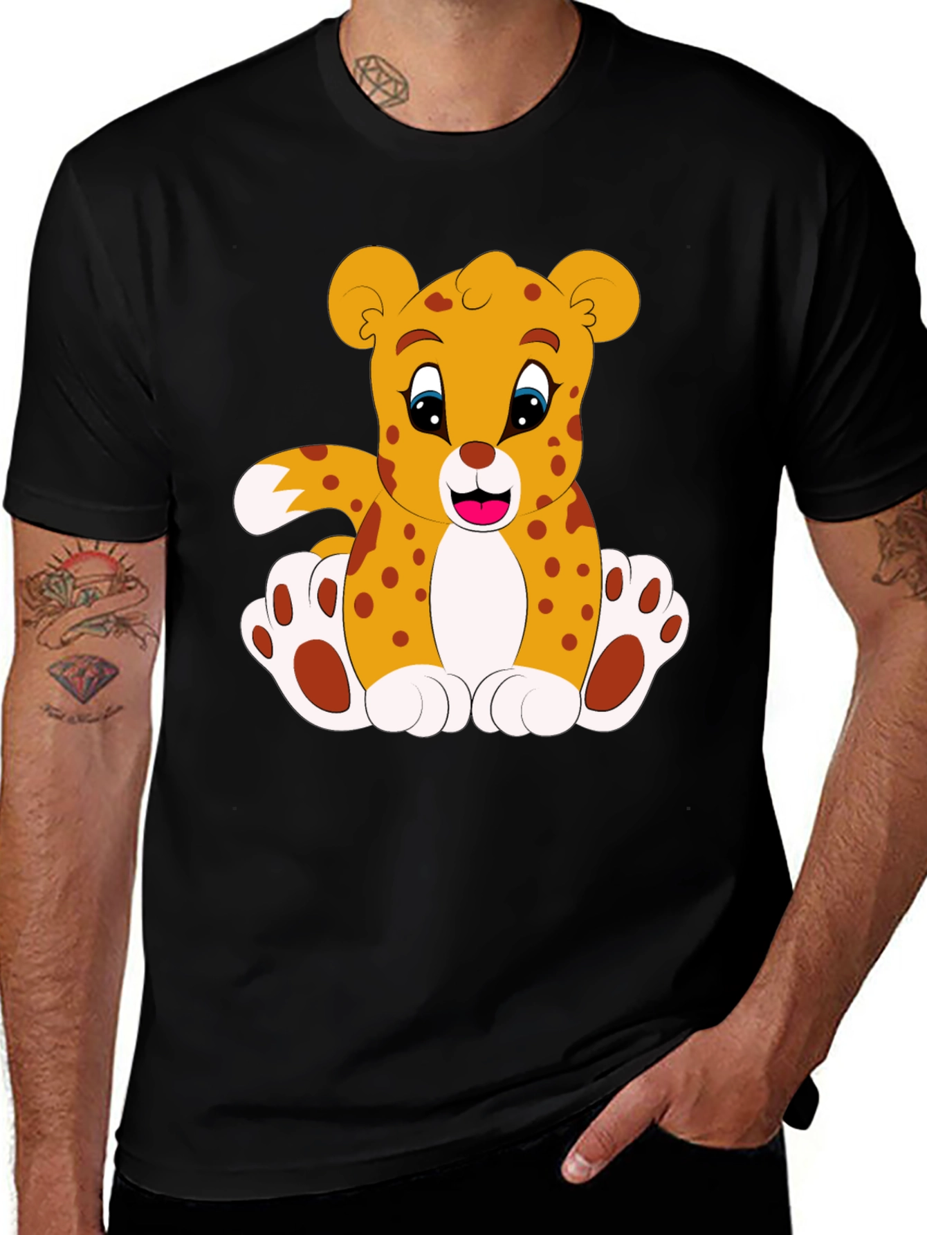 Variant 21 of Cute Cartoon Leopard Graphic Tee
