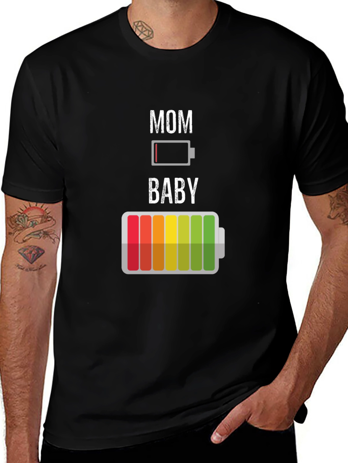 Variant 24 of Mom Low Battery Baby Full T-Shirt