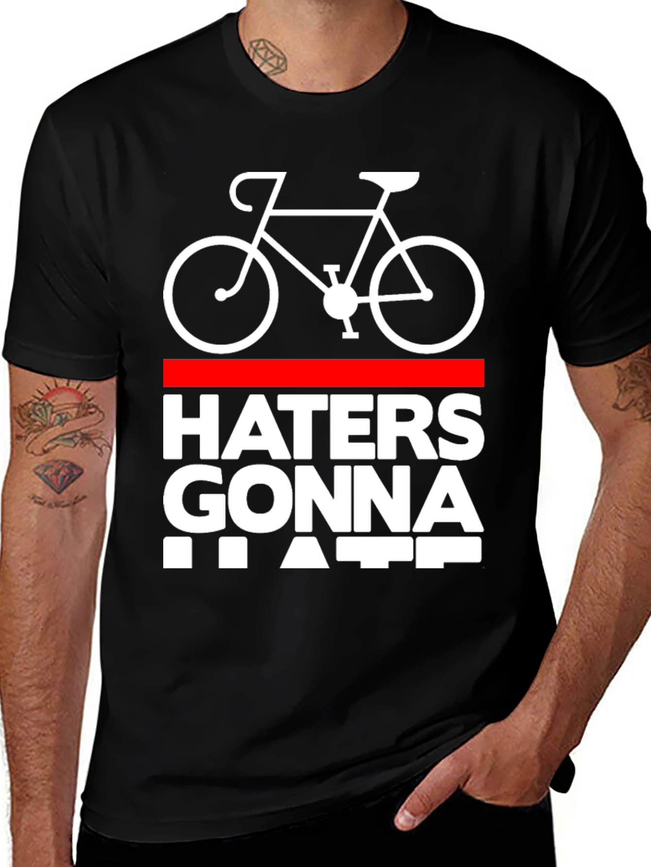 Variant 29 of Haters Gonna Hate Bike Graphic T-Shirt
