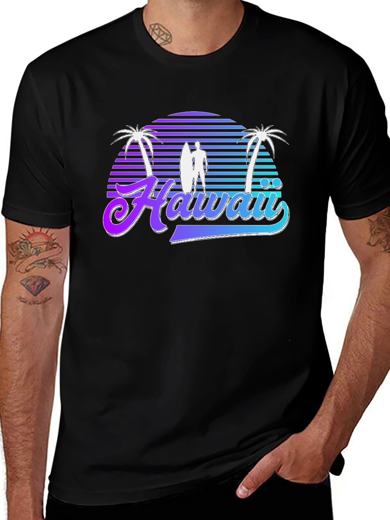 Variant 30 of Hawaii Retro Sunset T-Shirt
