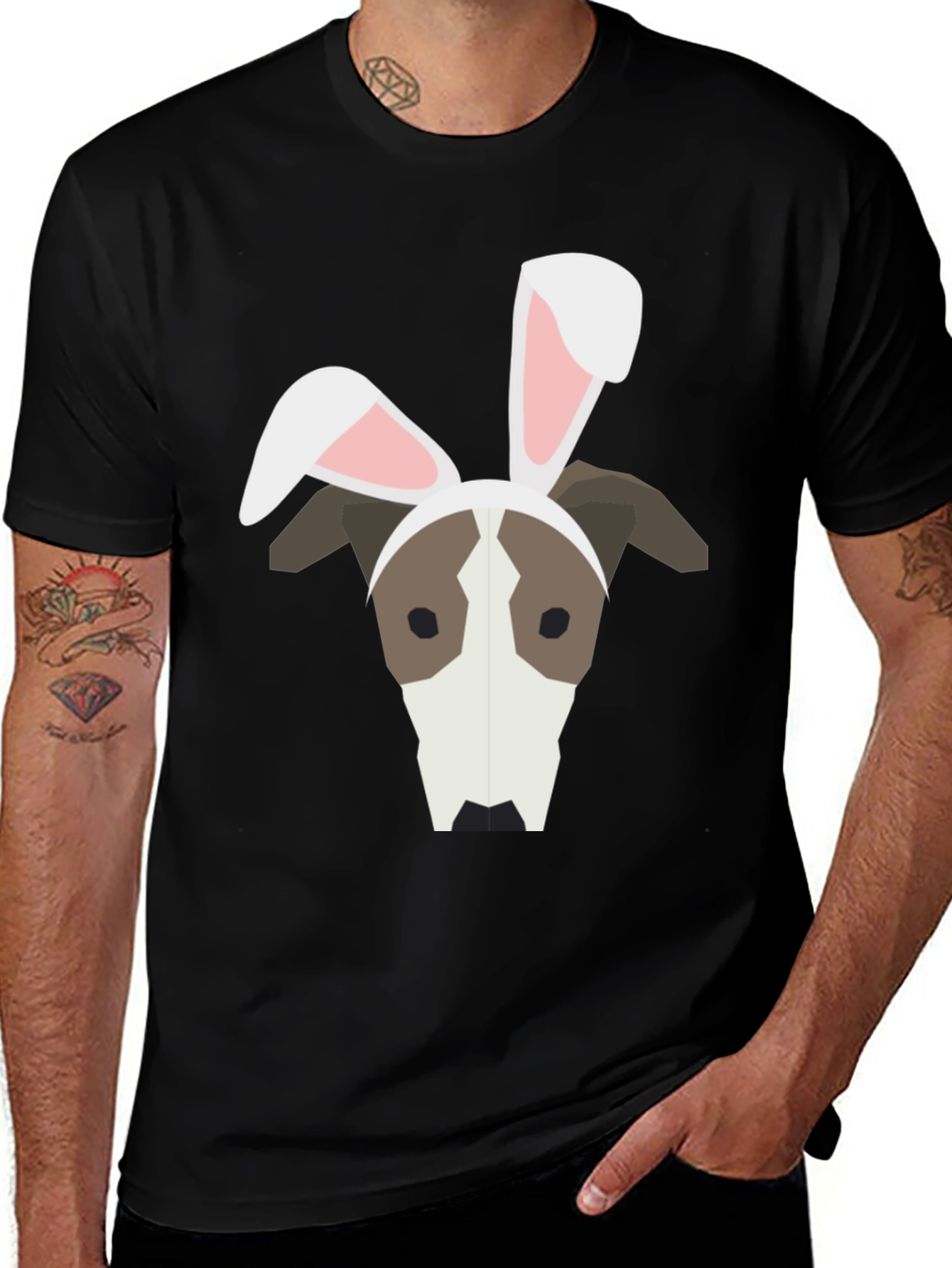 Variant 14 of Dog with Bunny Ears Graphic T-Shirt