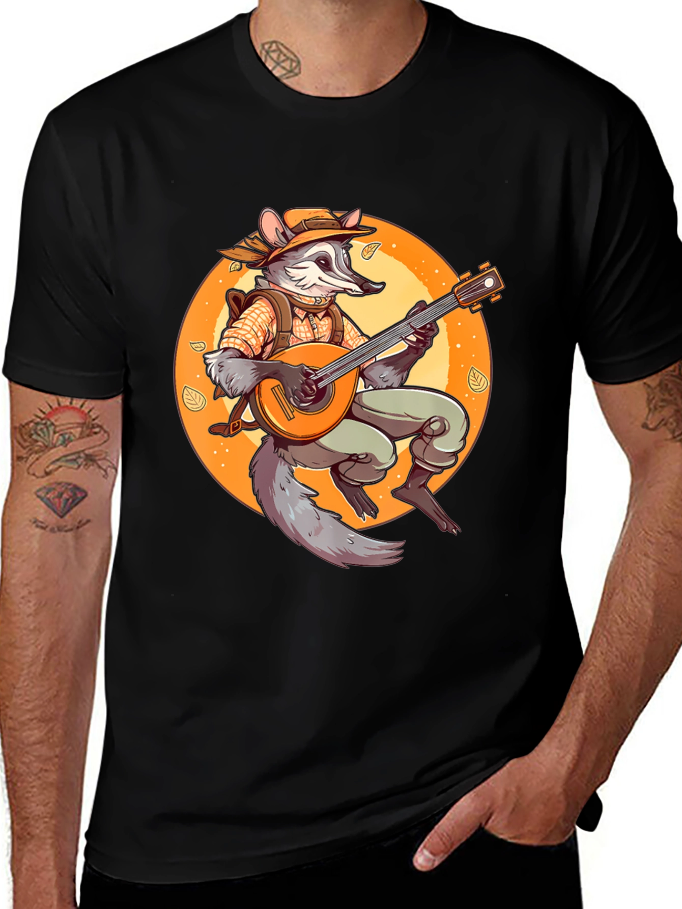 Variant 30 of Raccoon Musician Graphic T-Shirt