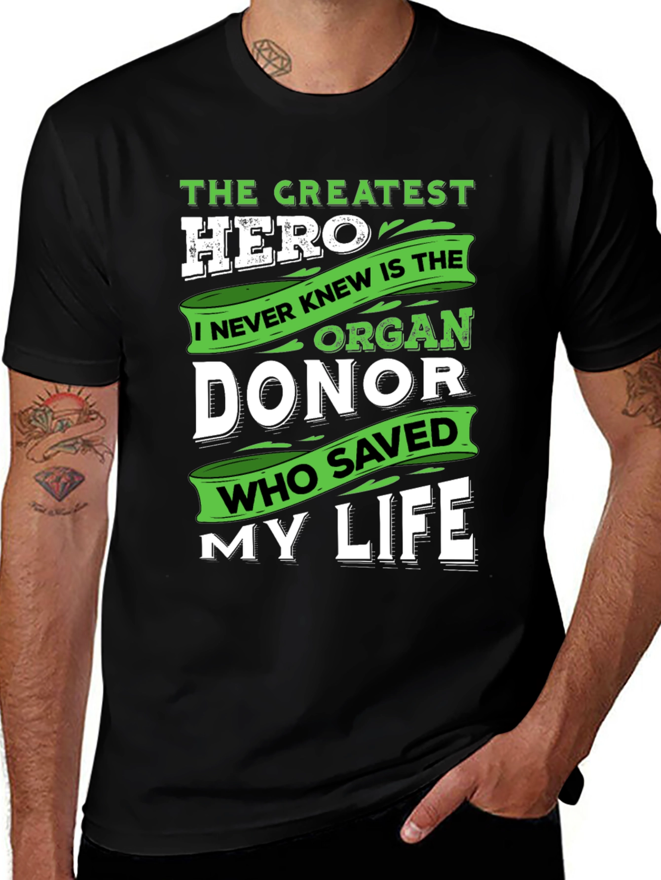 Variant 21 of Organ Donor Hero T-Shirt - Save Lives!