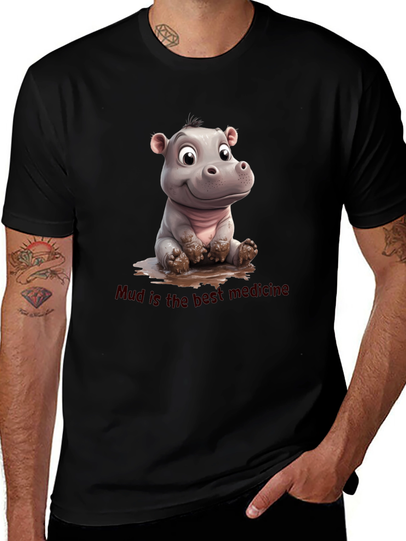 Variant 9 of Mud is the best medicine hippo T-shirt
