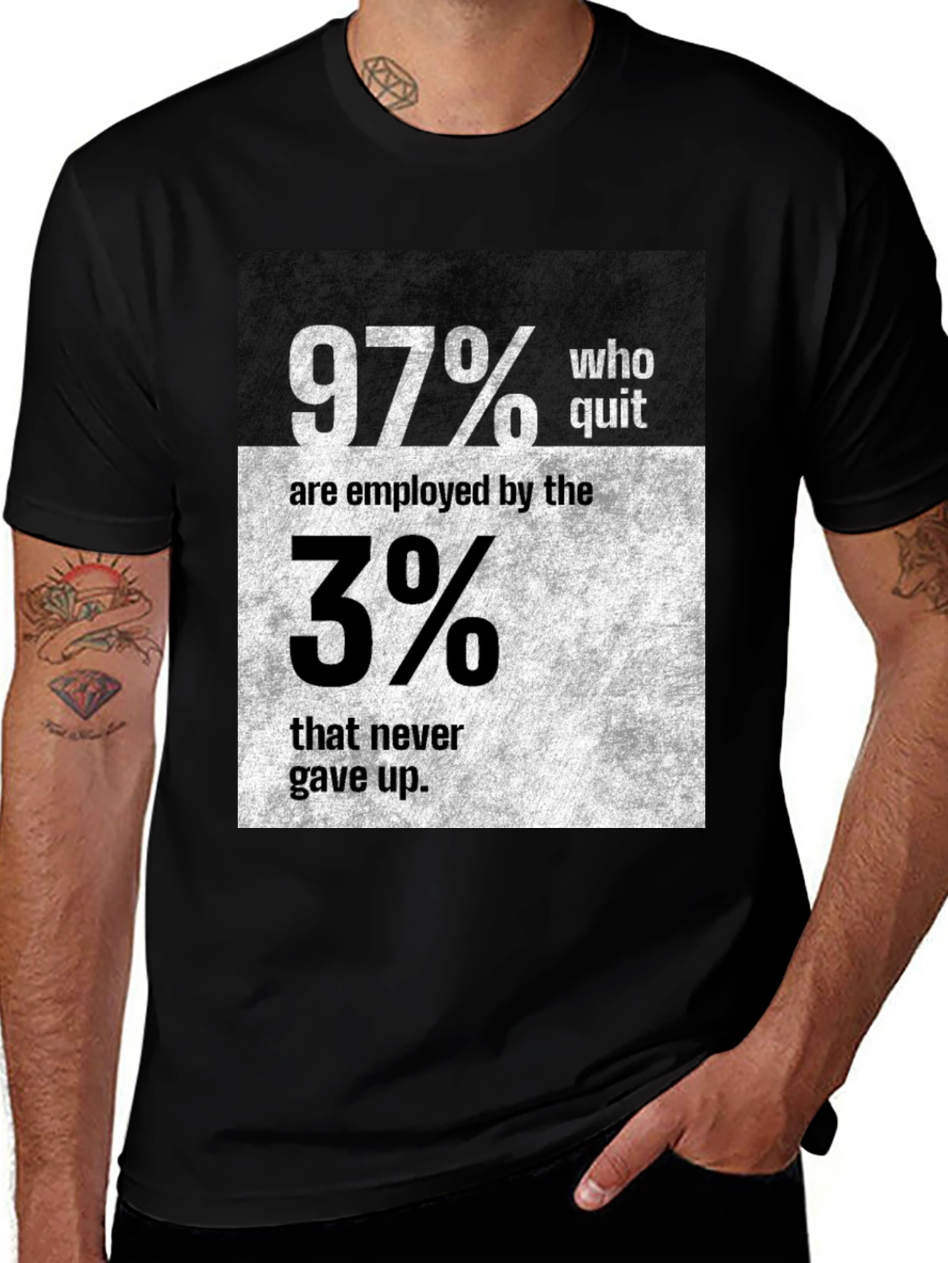 Motivational 97% vs 3% Graphic T-Shirt