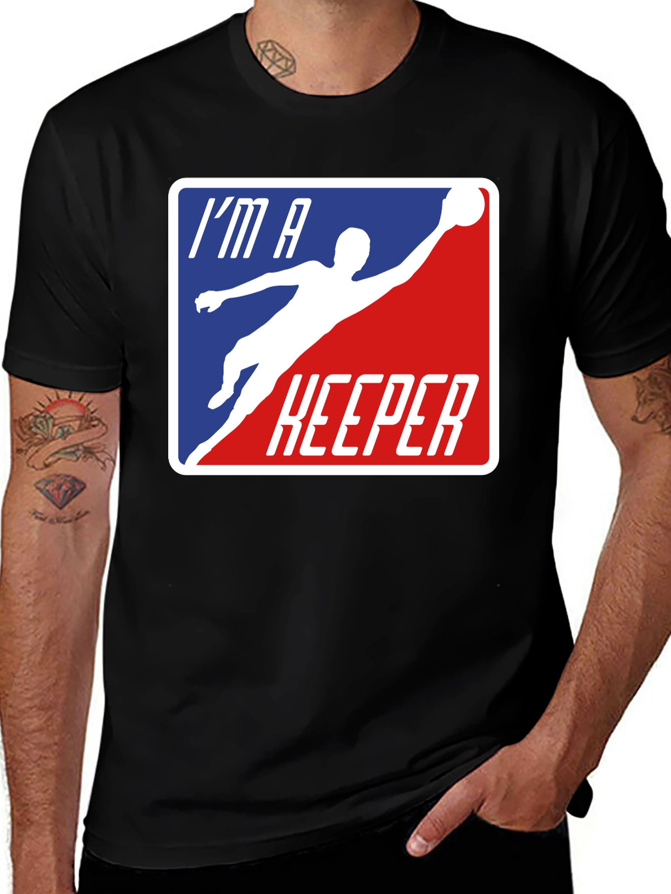 I'm A Keeper Graphic T-Shirt - Black Cotton Tee