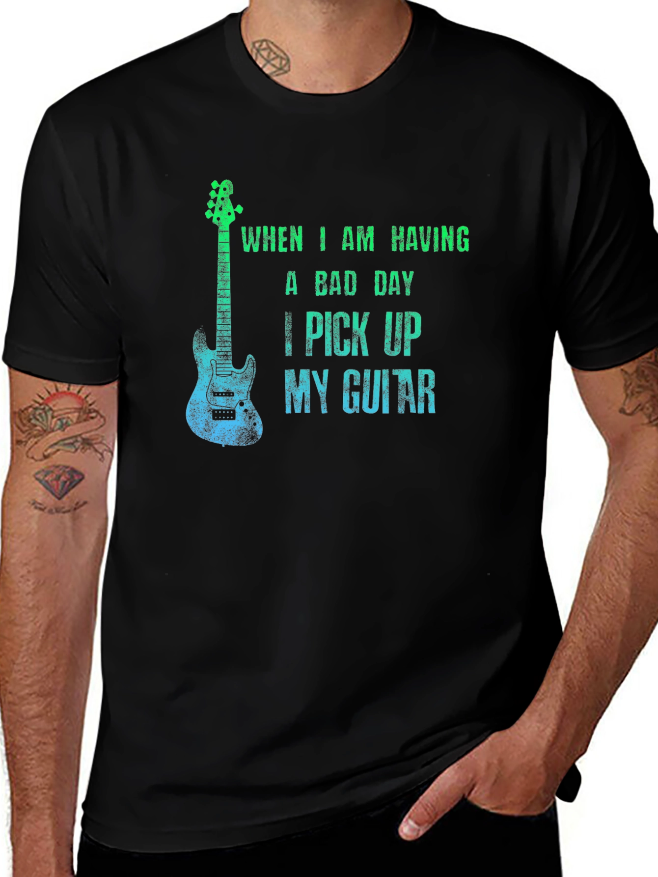 Variant 6 of When I Am Having a Bad Day I Pick Up My Guitar T-Shirt