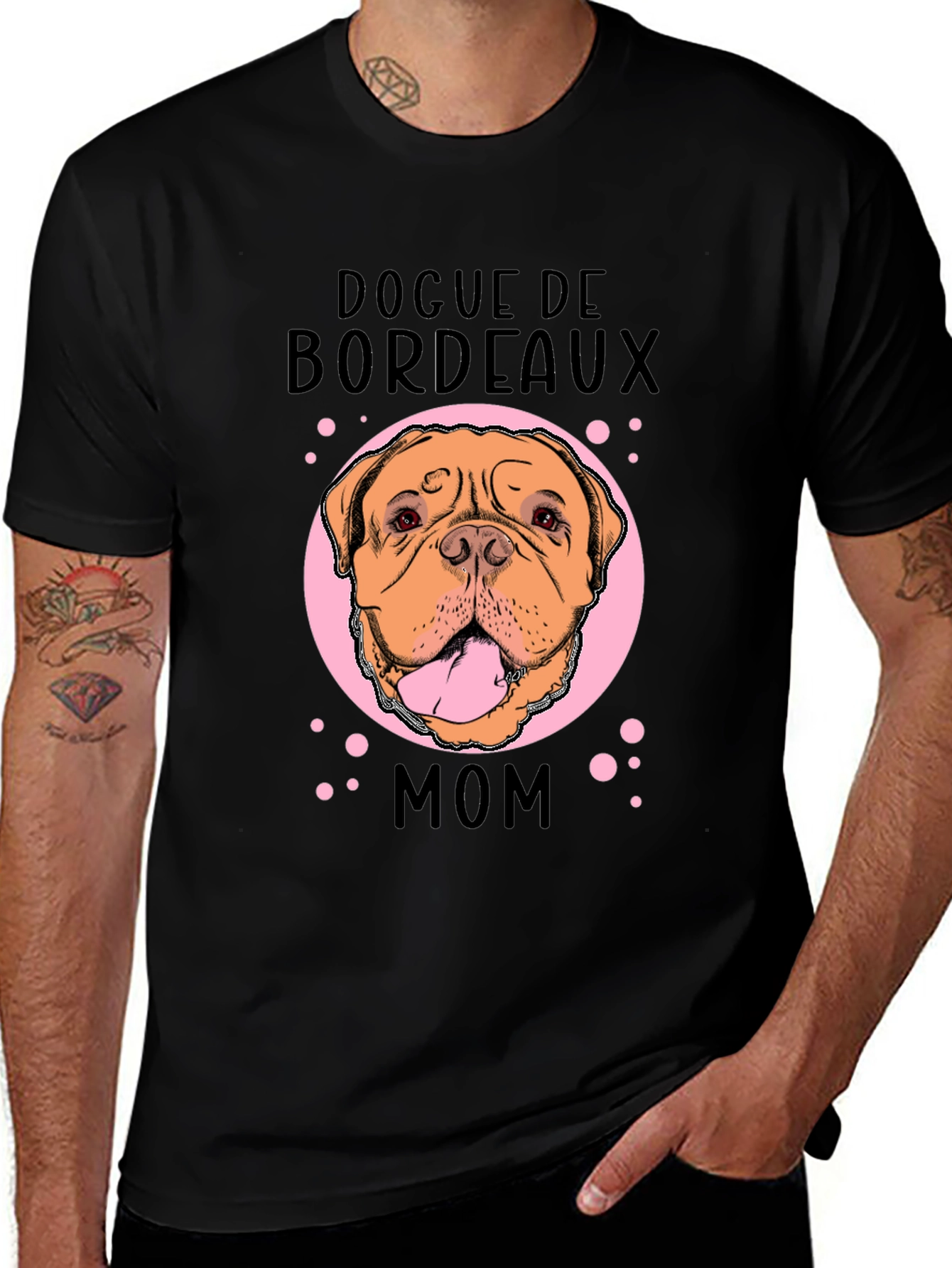 Variant 7 of Dogue de Bordeaux Mom Black T-Shirt