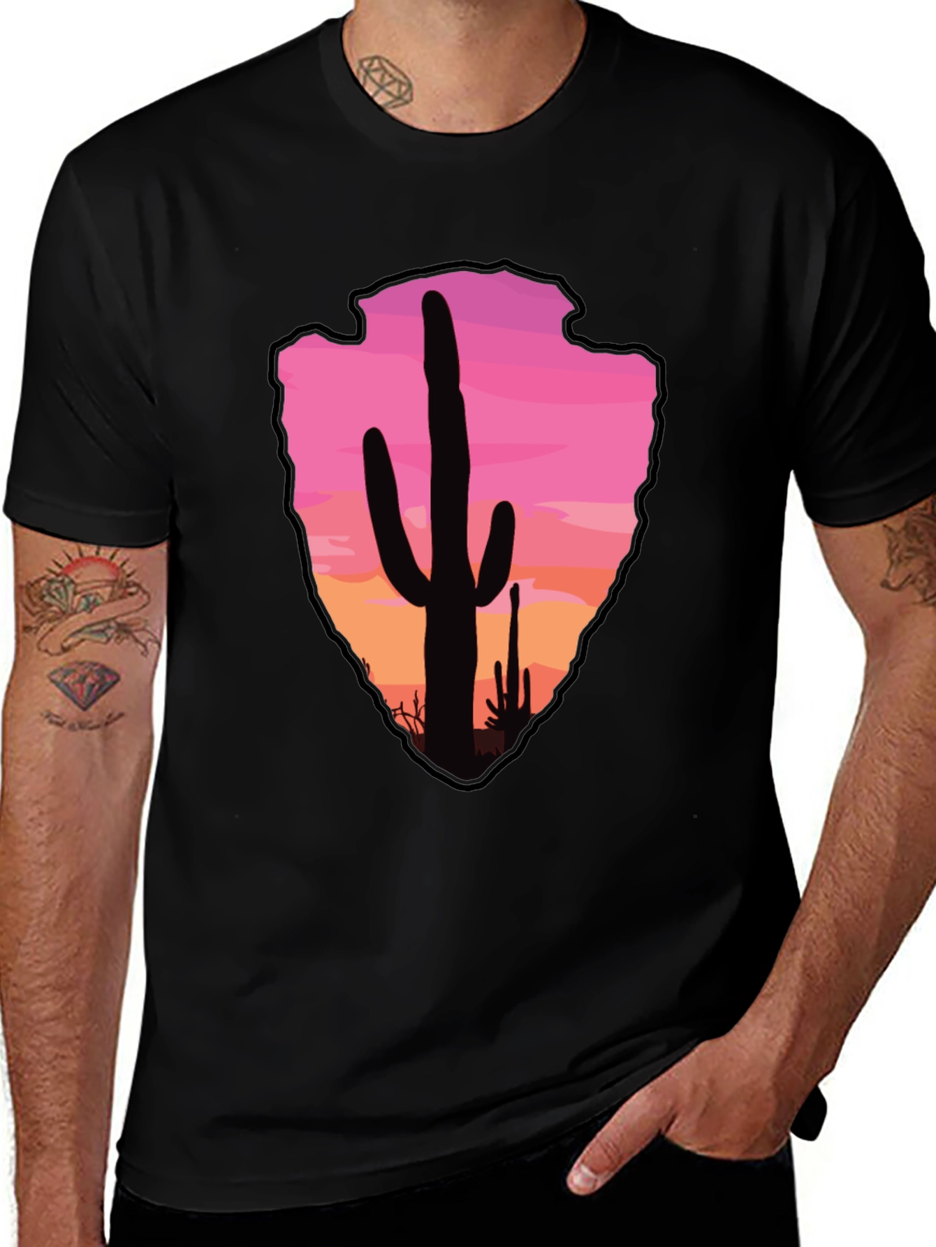 Variant 13 of Cactus Arrowhead Sunset T-Shirt