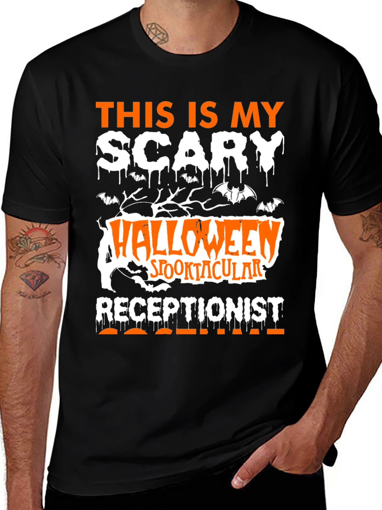 Scary Halloween Receptionist T-Shirt