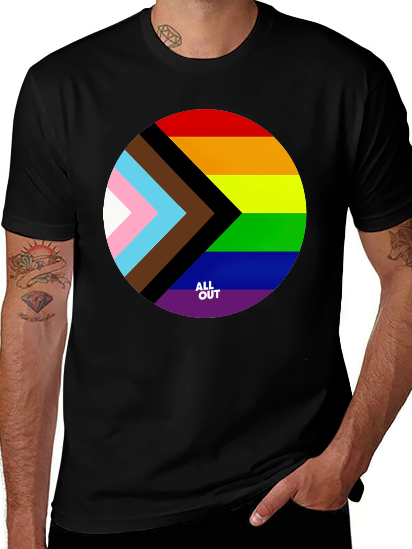 Pride T-Shirt - All Out - Black