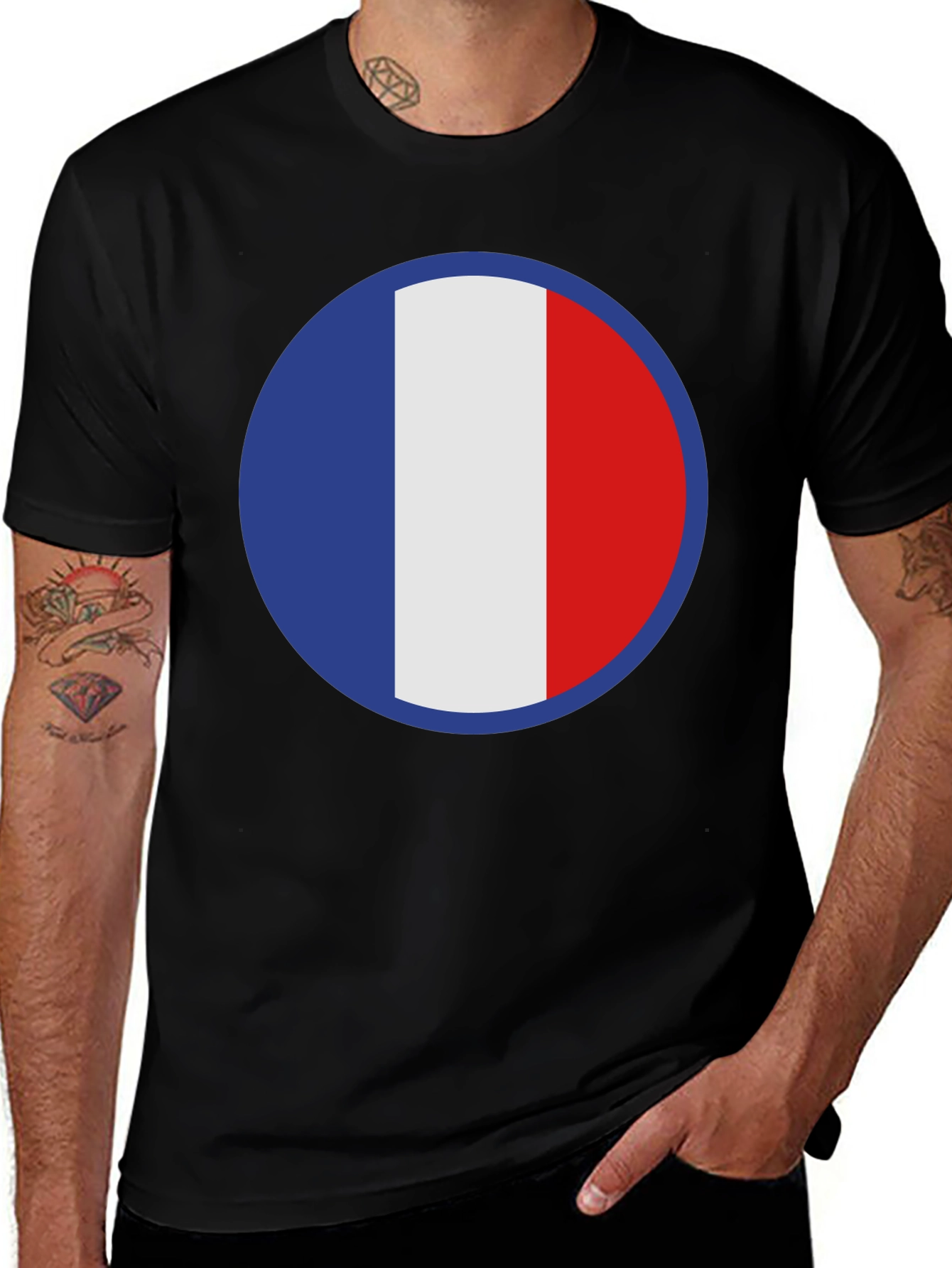 French Flag T-Shirt - Tricolore Design