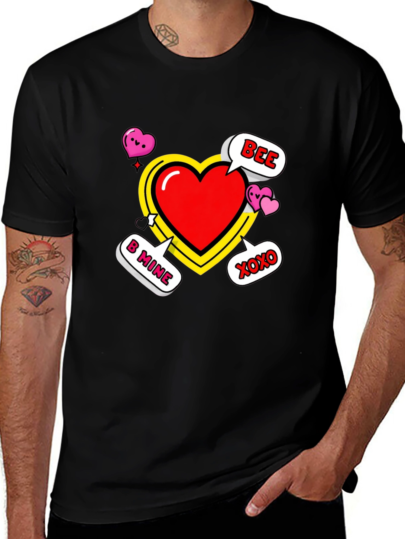 Valentine's Day Heart T-Shirt - B Mine, Bee, XOXO!