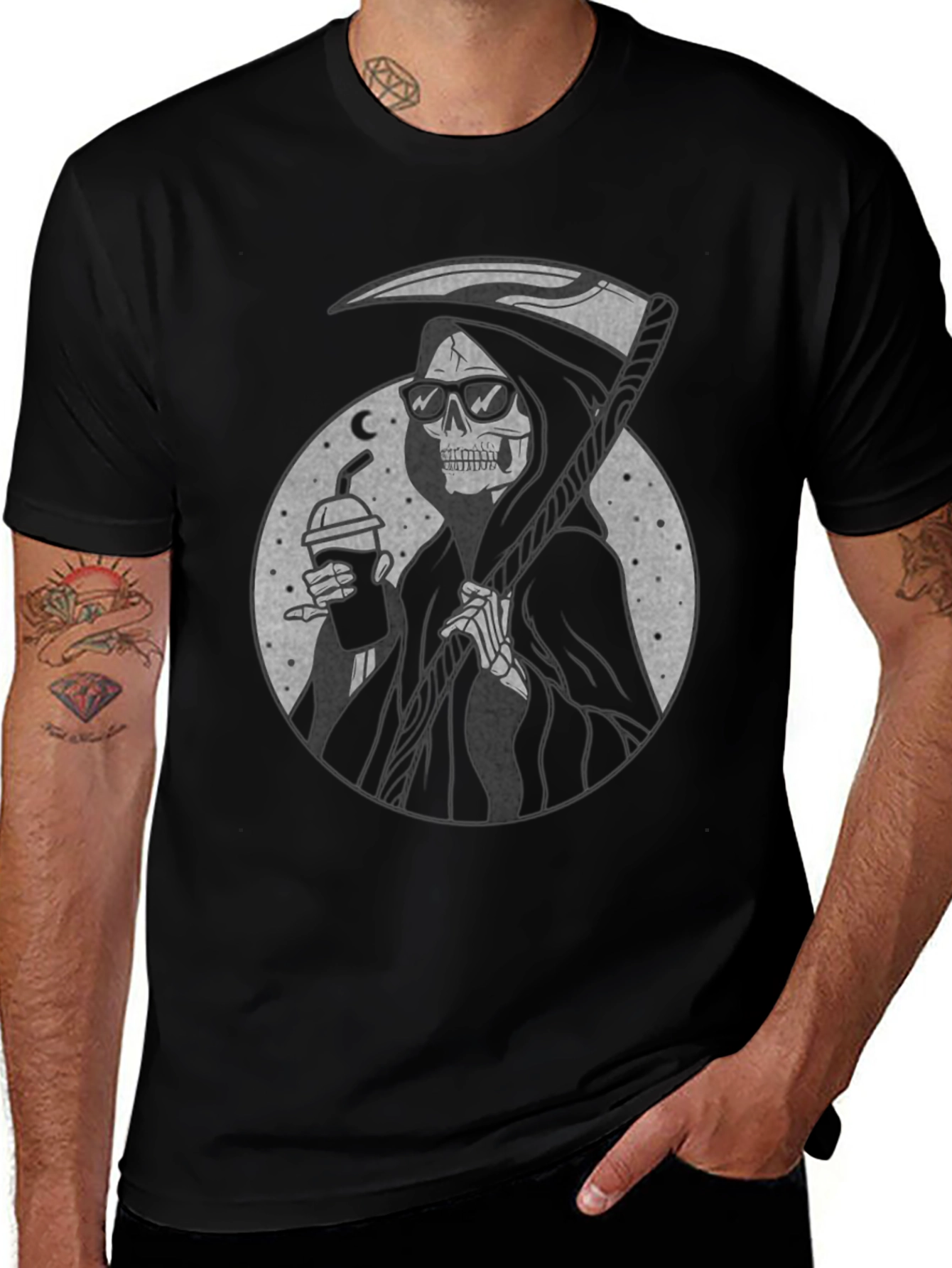 Variant 14 of Grim Reaper Iced Coffee T-Shirt